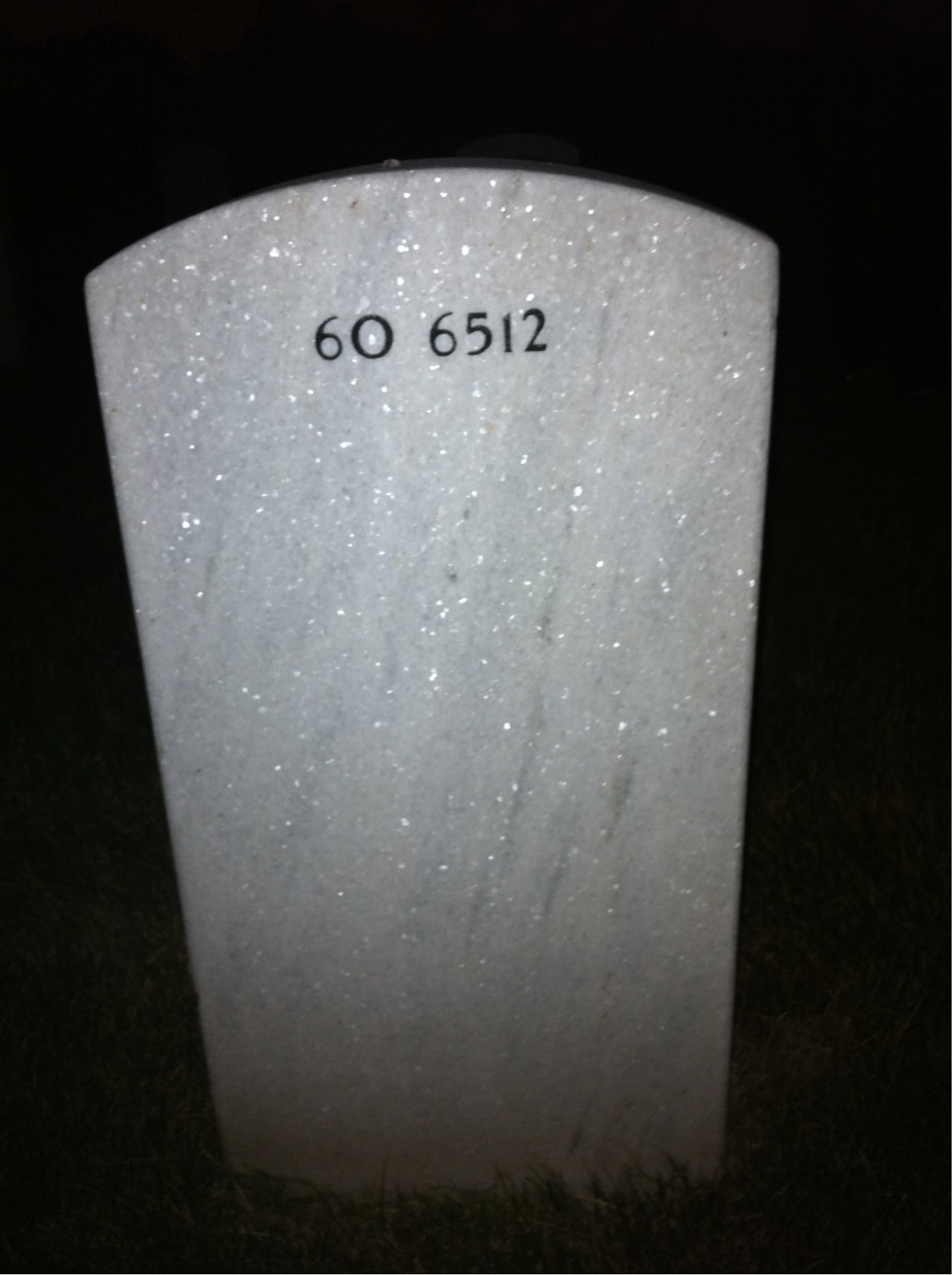 Back of headstone — Paul Obal