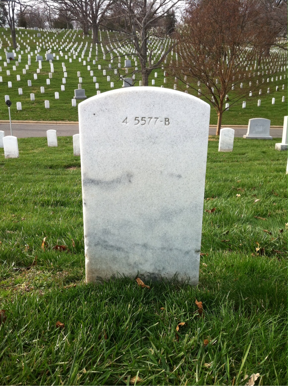 Back of headstone — Irma Mudd