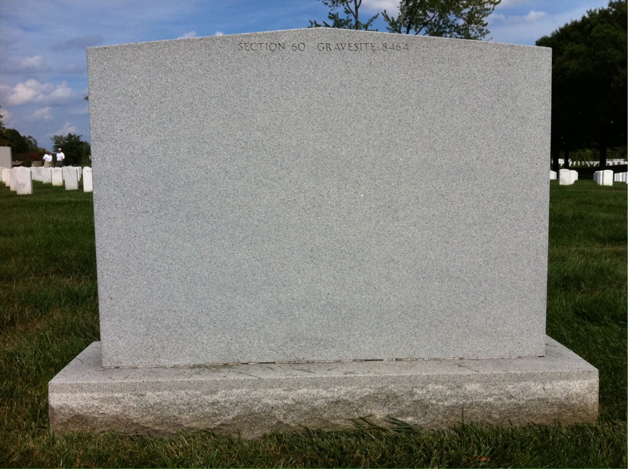 Back of headstone — William Hafner
