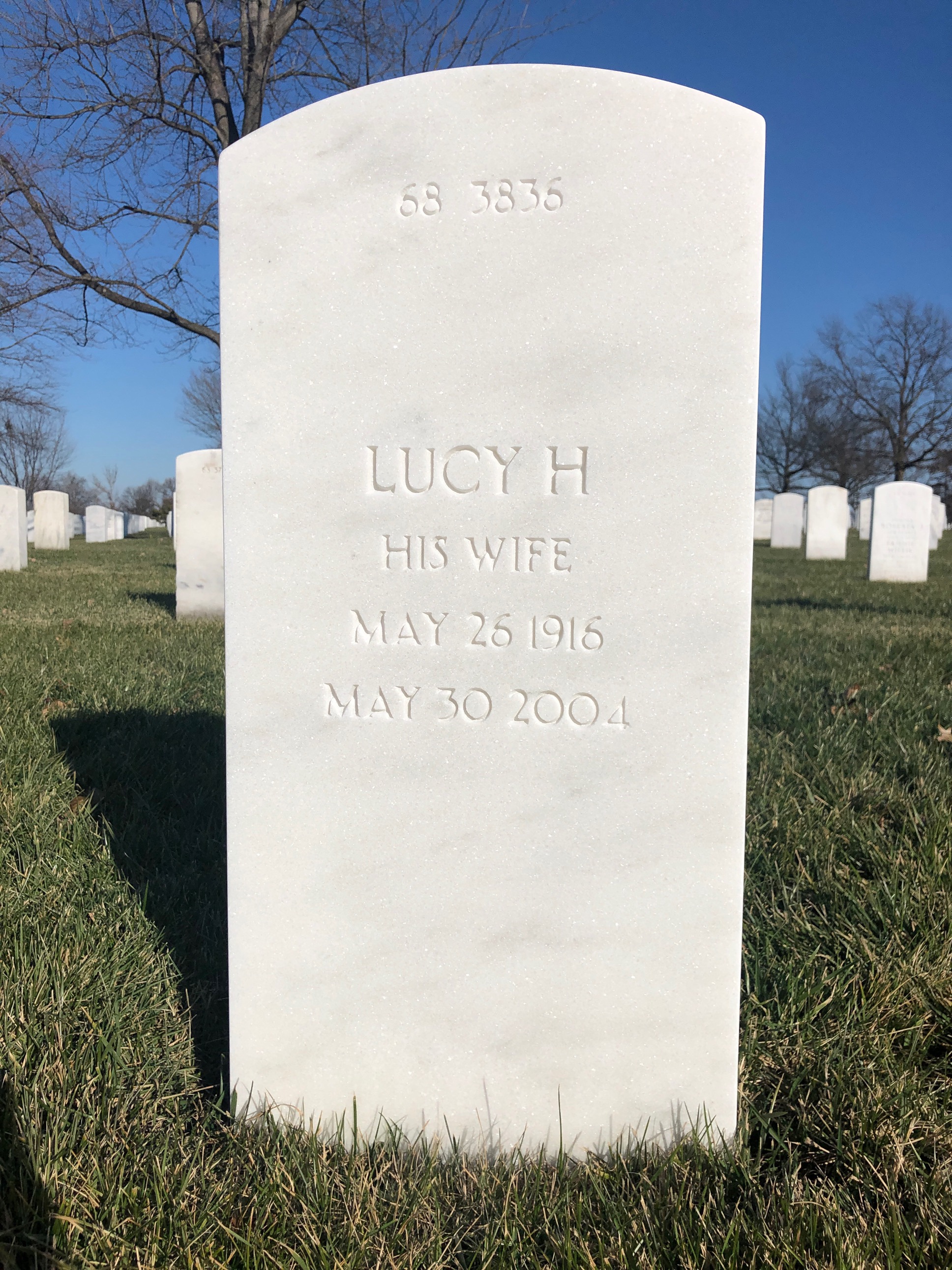 Back of headstone — Jerome Matthews
