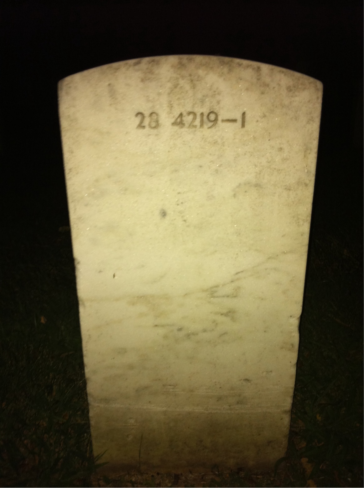 Back of headstone — Allen Derby Jones