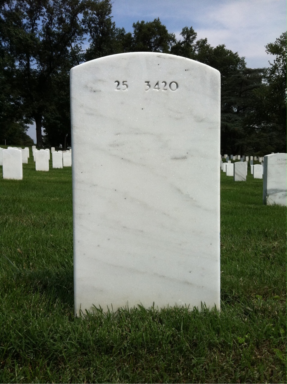 Back of headstone — William Kros