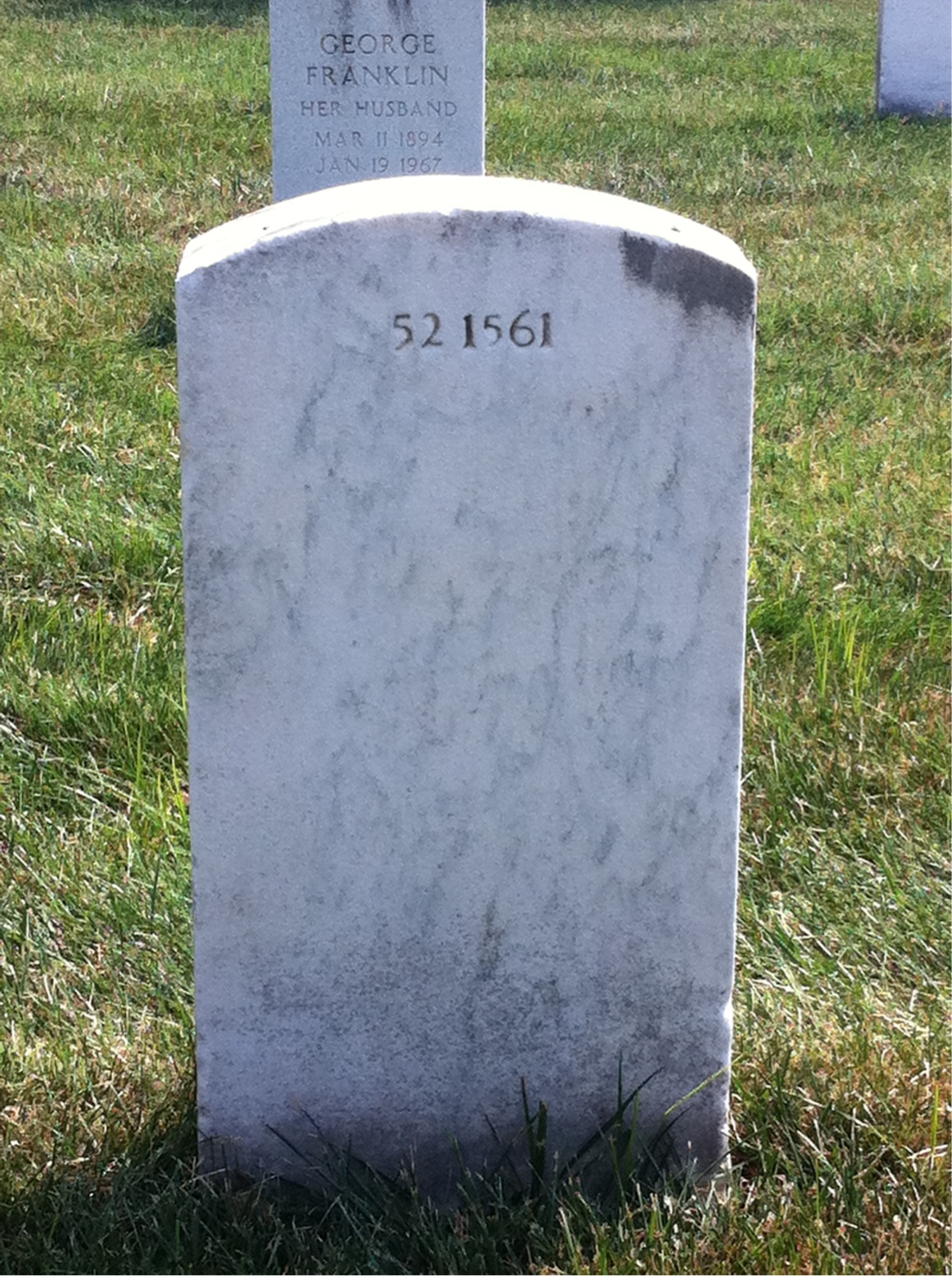 Back of headstone — John Atterberry