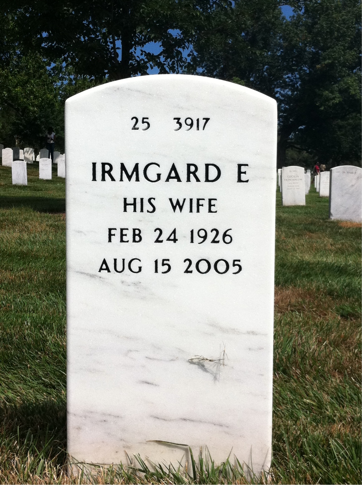 Back of headstone — Kenneth Simmons