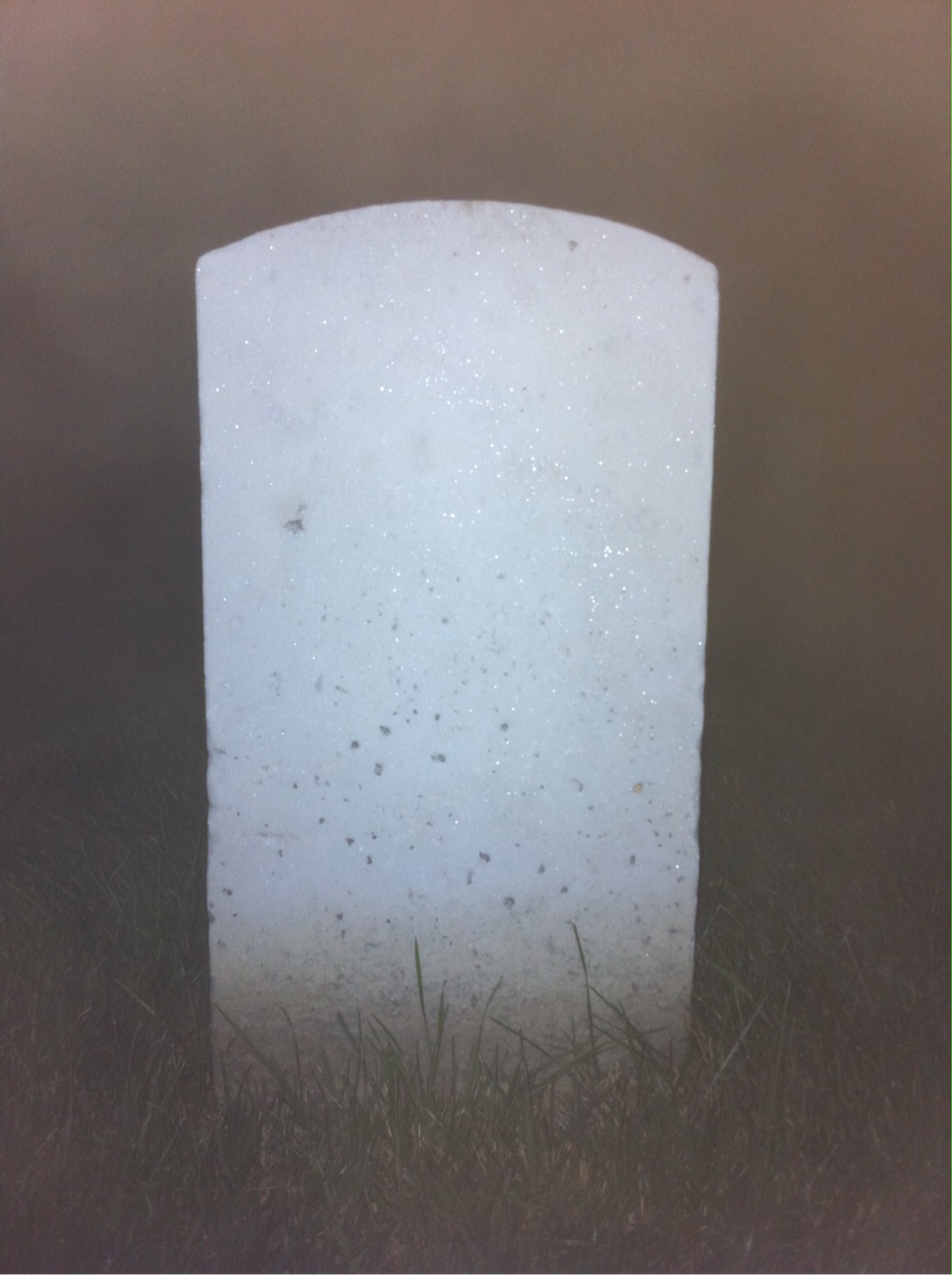 Back of headstone — John Banks