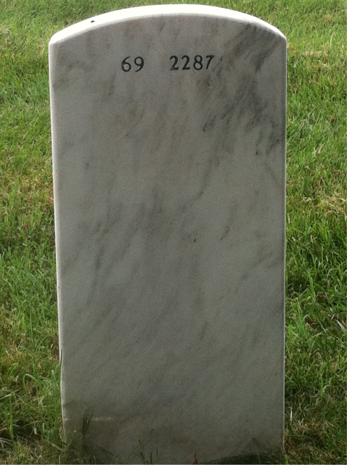Back of headstone — Daniel Spalding