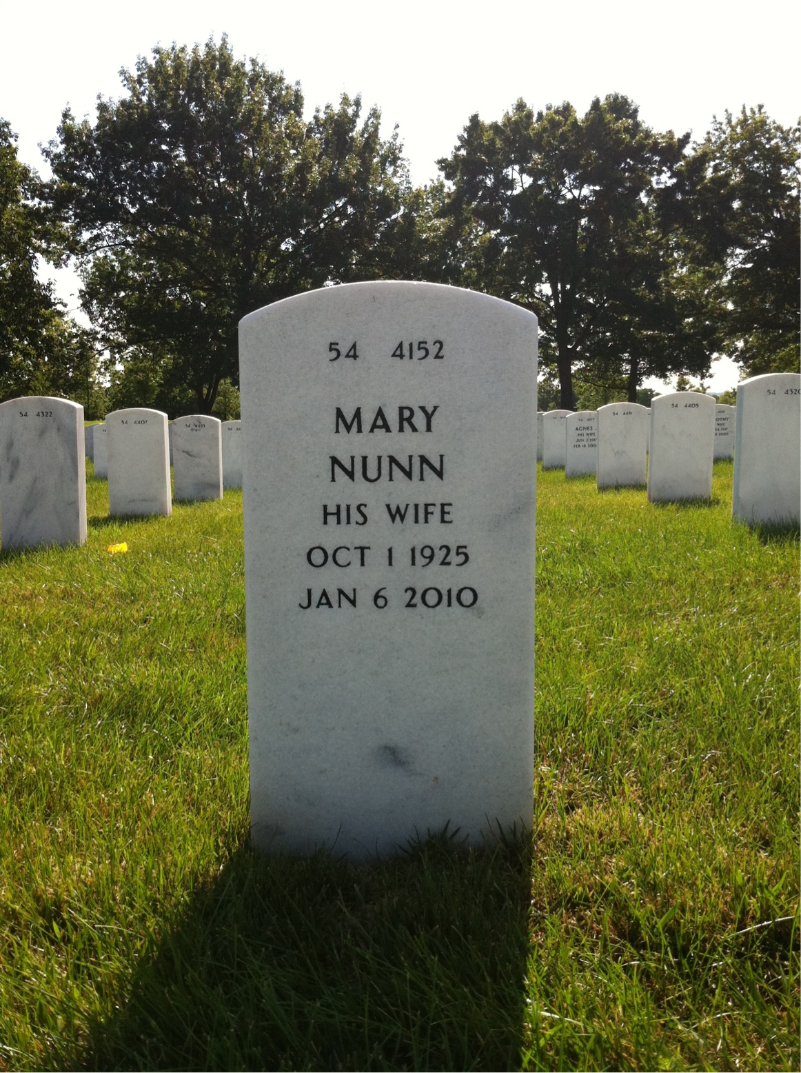 Back of headstone — Orman Hicks