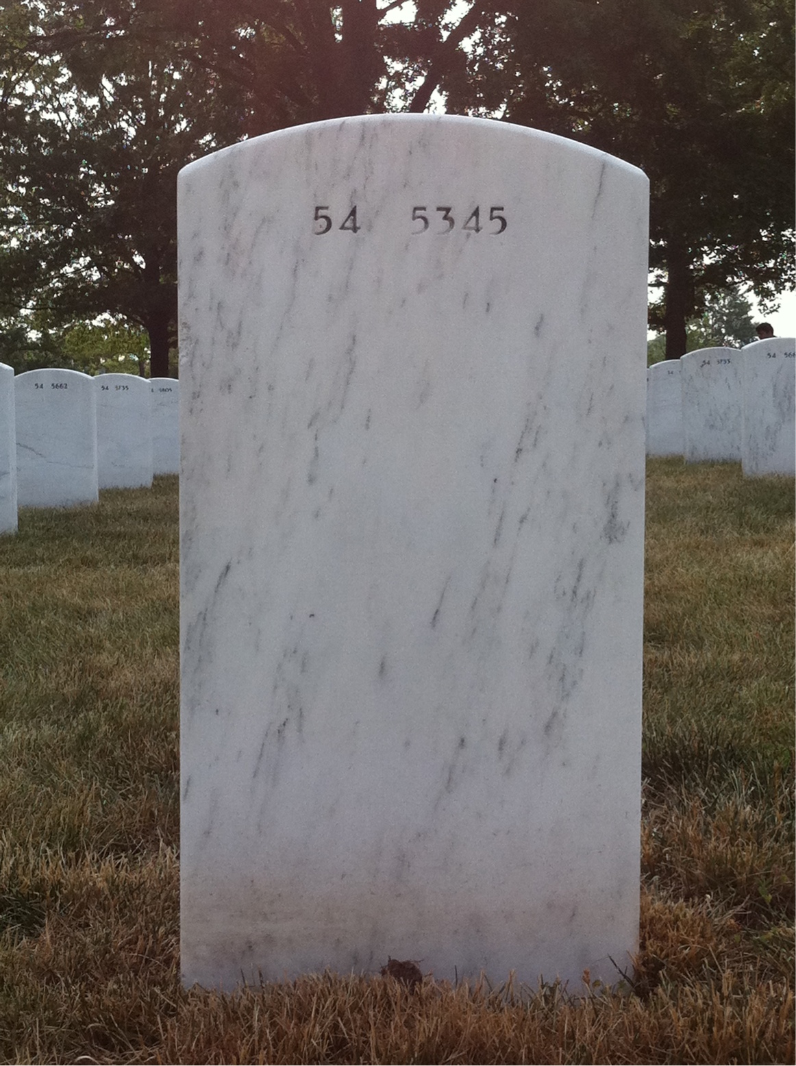 Back of headstone — John Wolfe