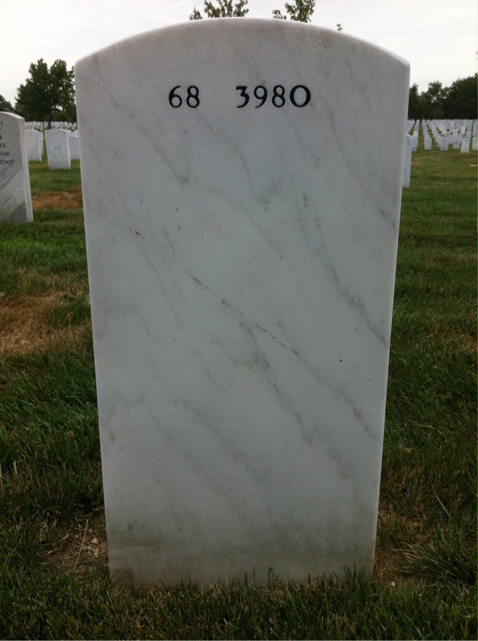 Back of headstone — Robert Beese