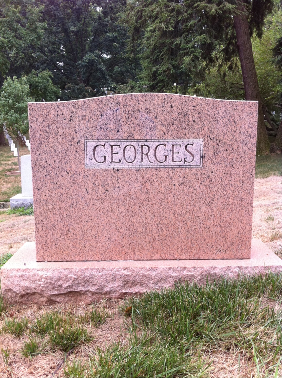 Back of headstone — Stanley Georges
