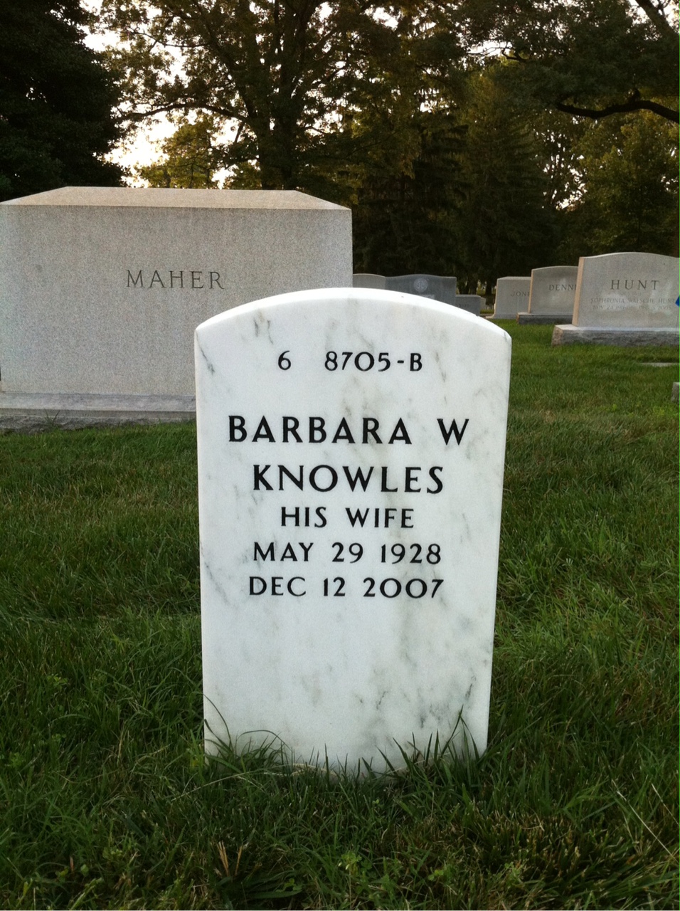 Back of headstone — Burton Smith