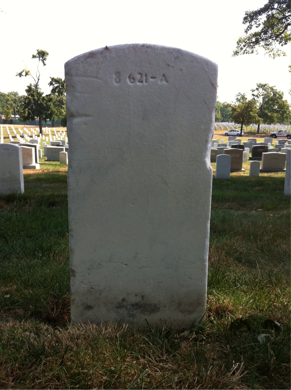 Back of headstone — Francis Callaway