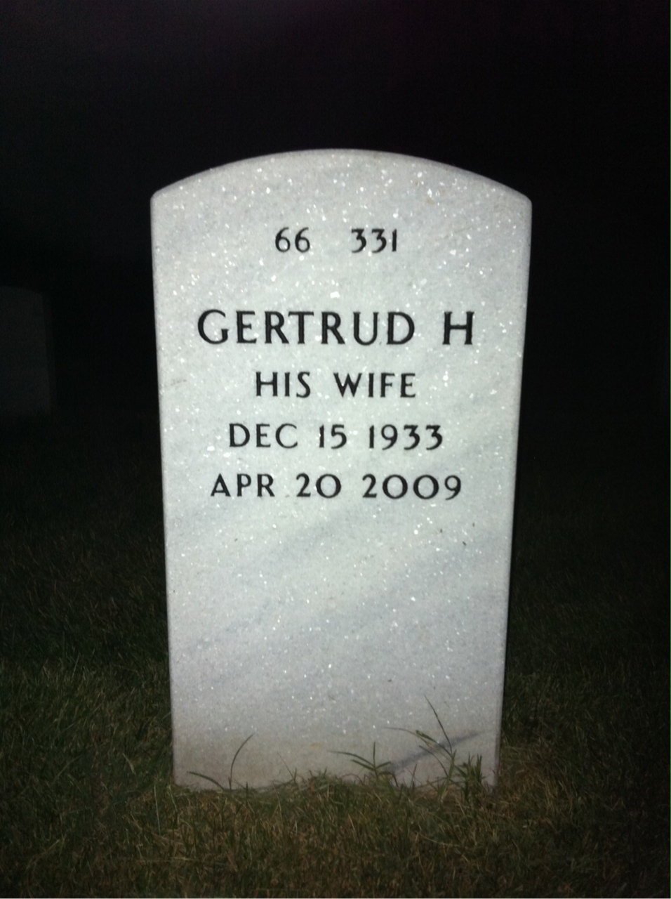 Back of headstone — James Butler