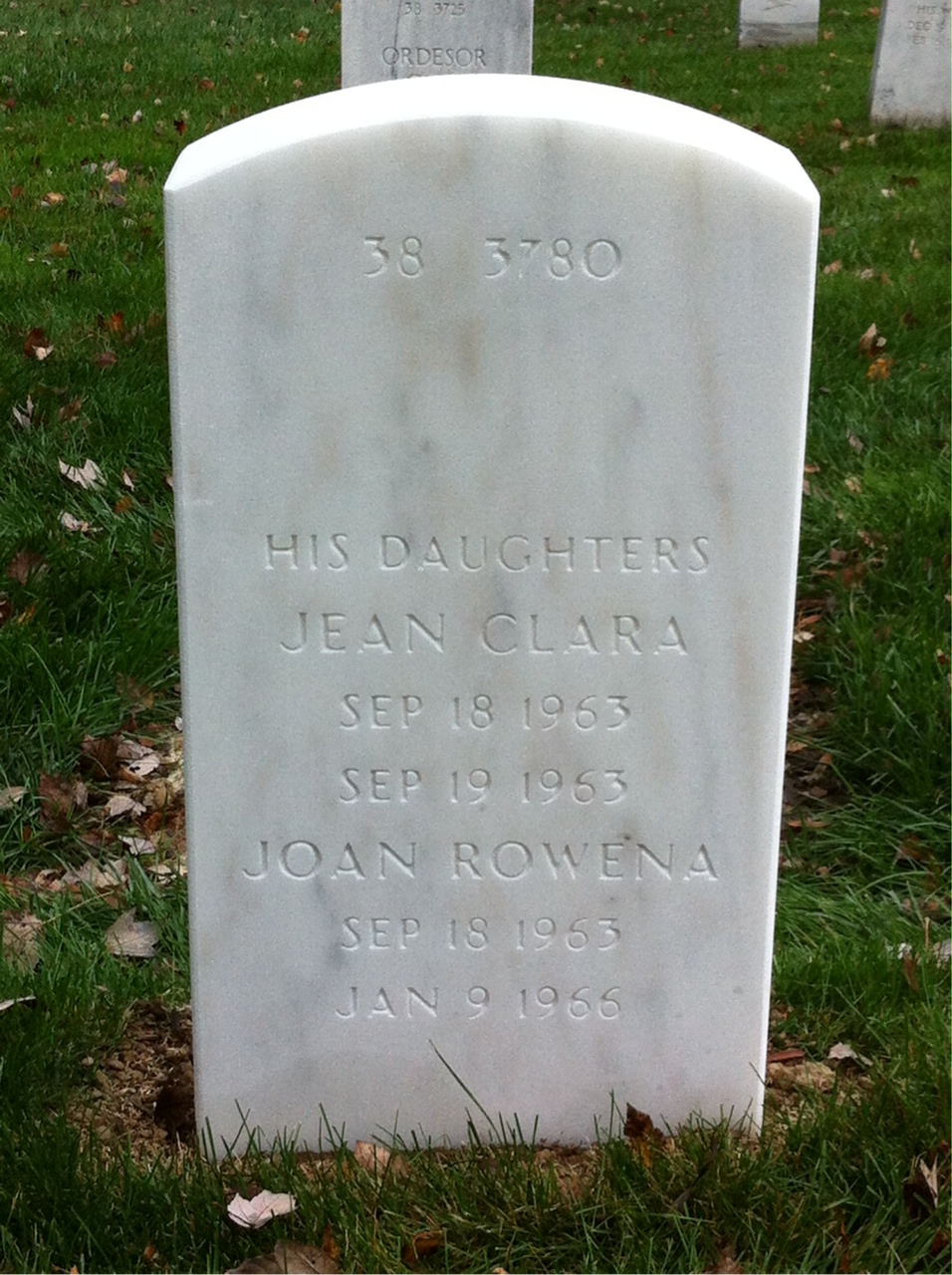 Back of headstone — Thomas Emil Nabozny