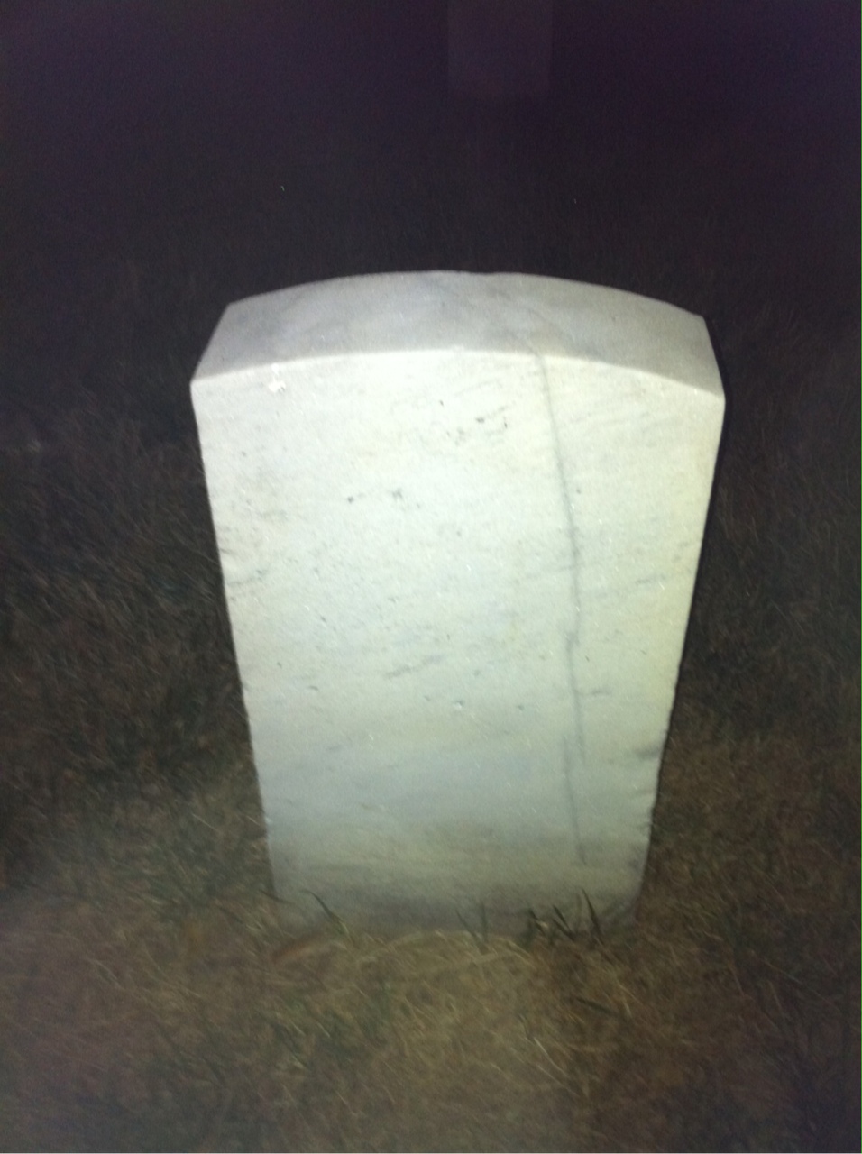 Back of headstone — William Moore