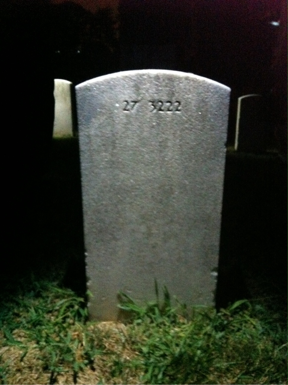 Back of headstone — Ann Awkard