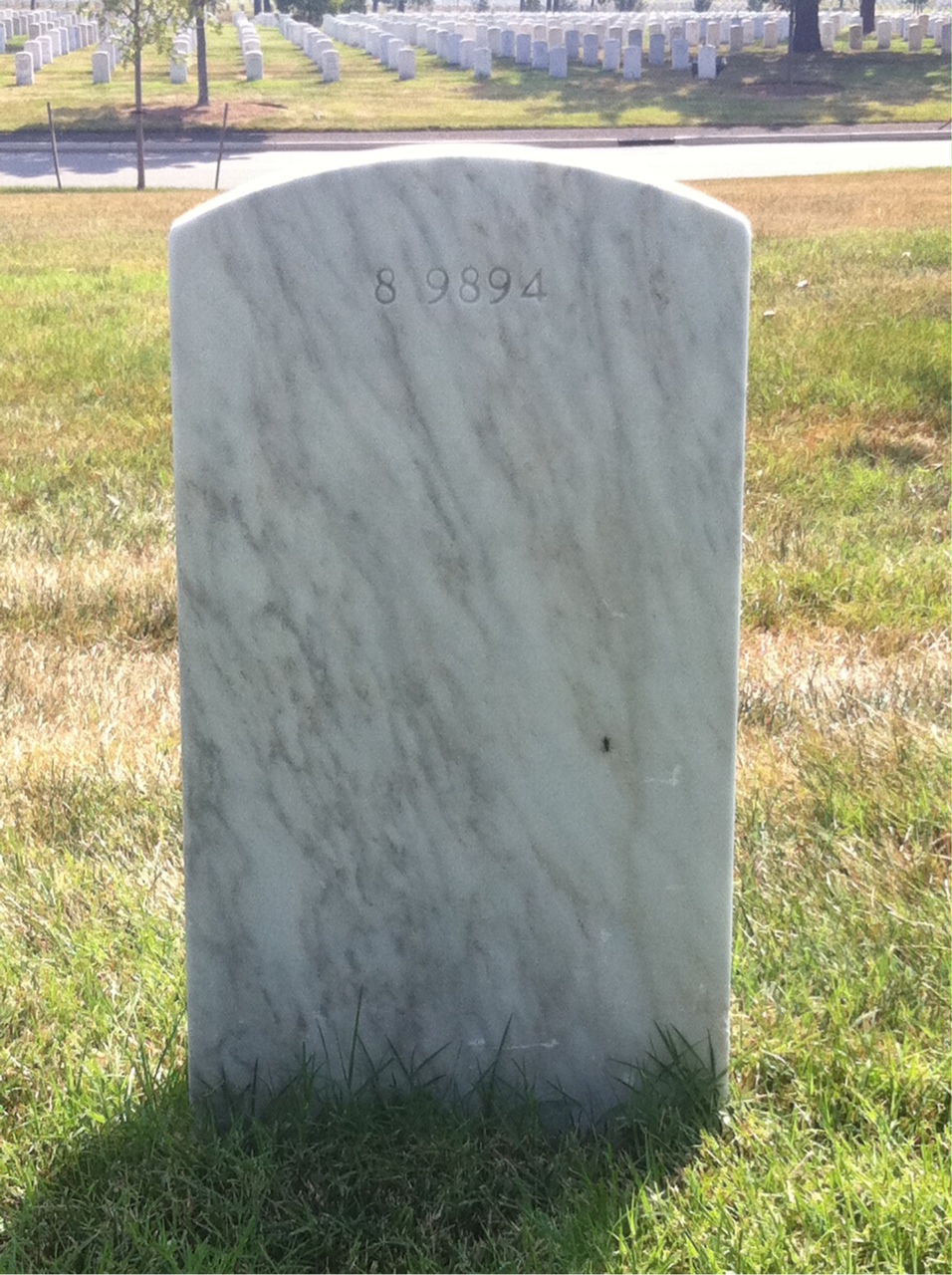 Back of headstone — William Adelberg