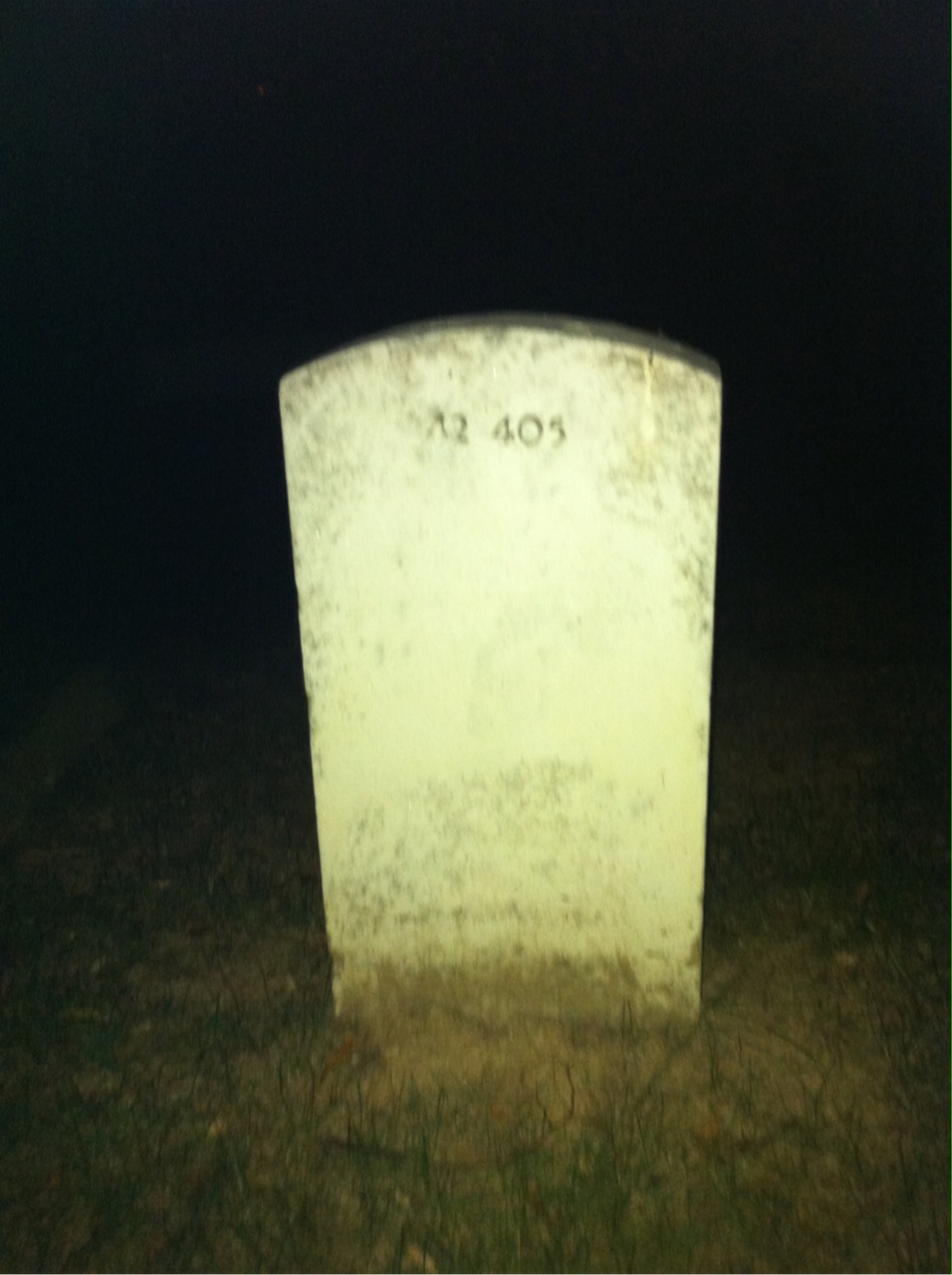 Back of headstone — William J Rowe