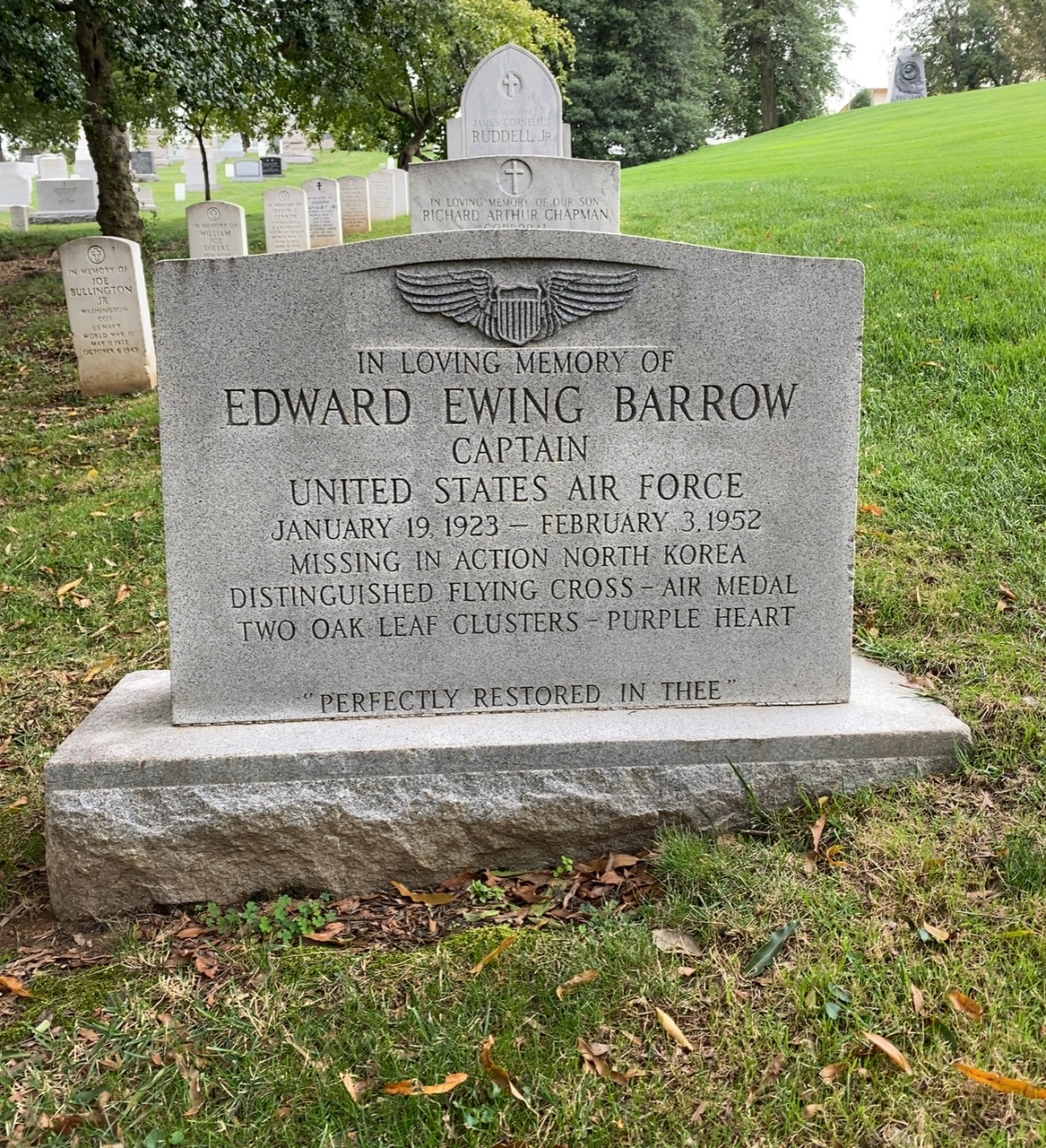 Headstone of Edward E Barrow