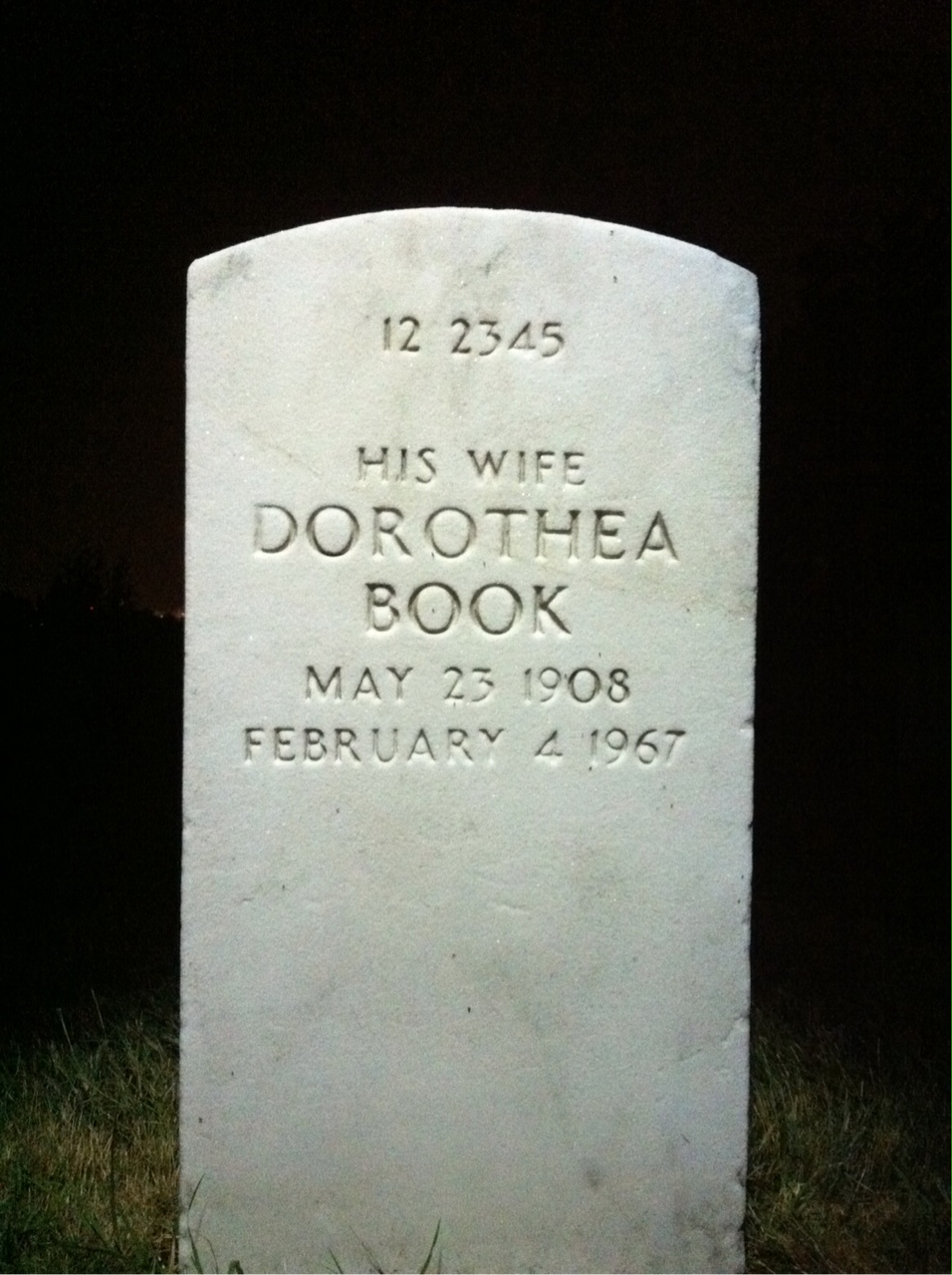 Back of headstone — Wilner N Nelson