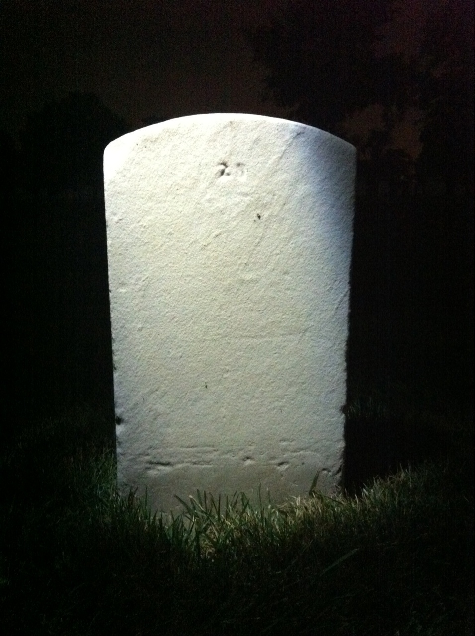 Back of headstone — William J Lewis