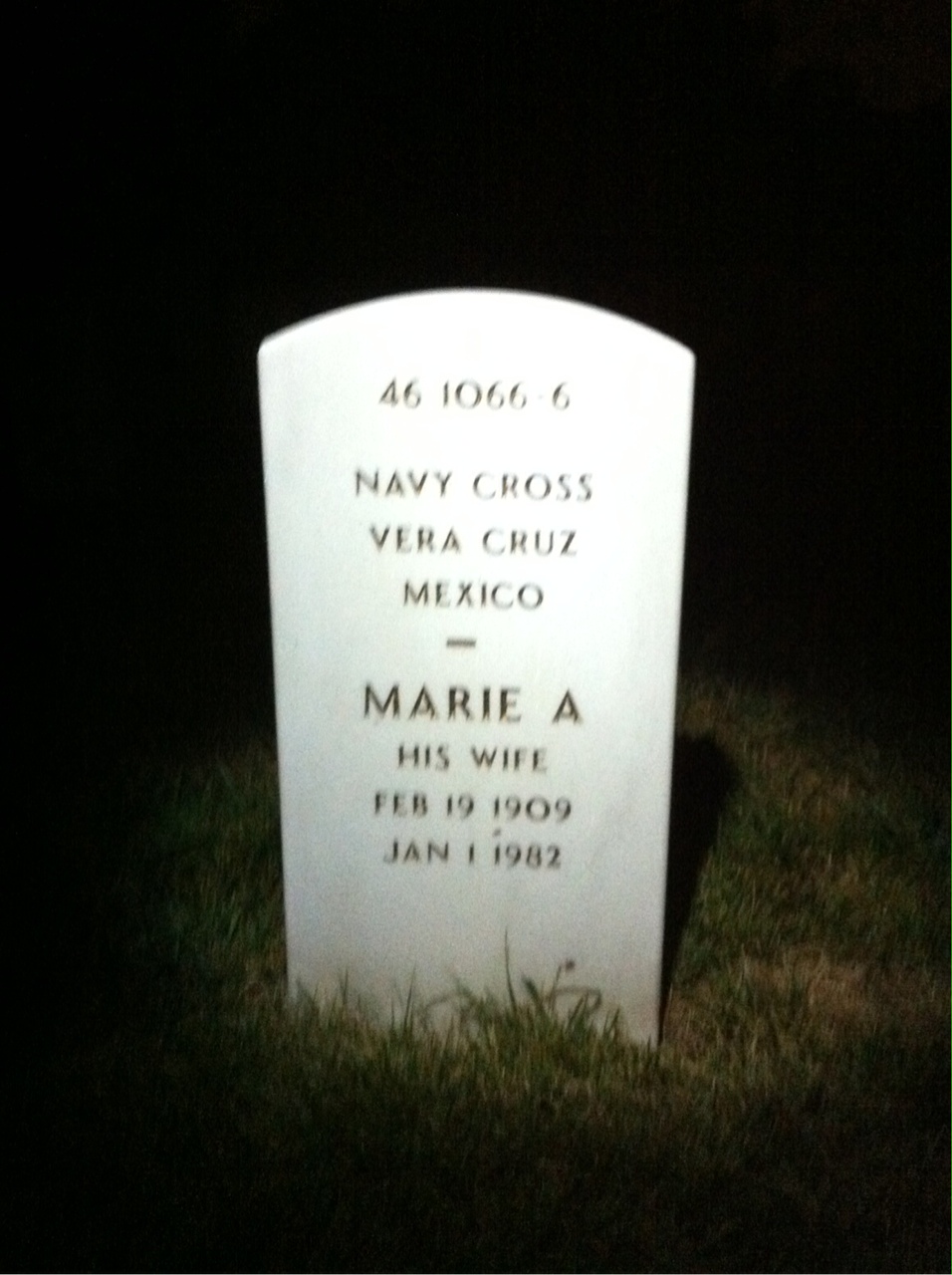 Headstone shared by 2 interments, including George Cregan