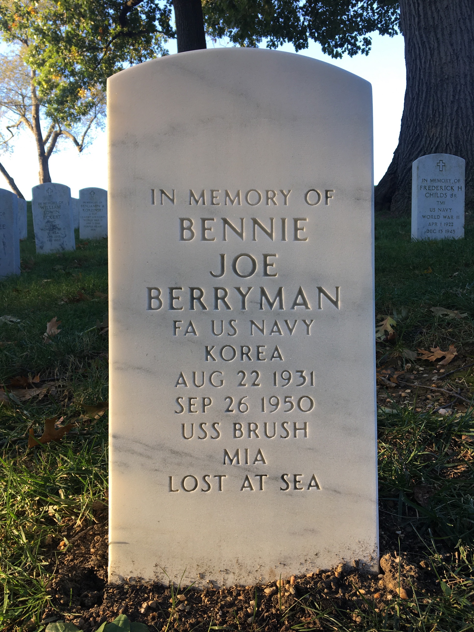 Headstone of Bennie Joe Berryman