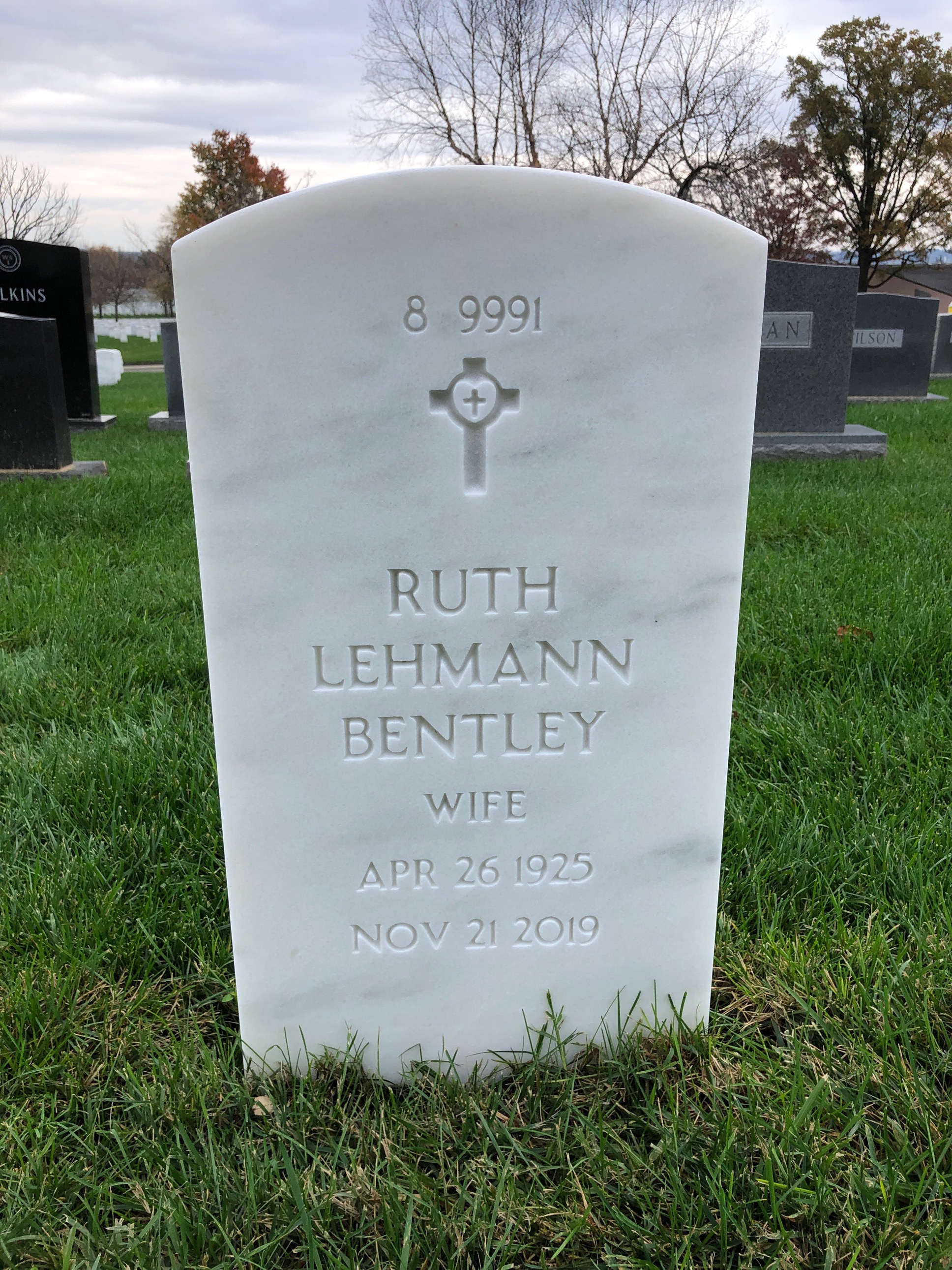 Back of headstone — George Bentley