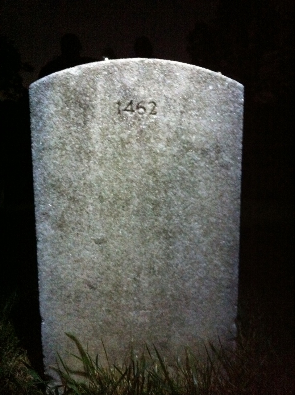 Back of headstone — Louis Anthony