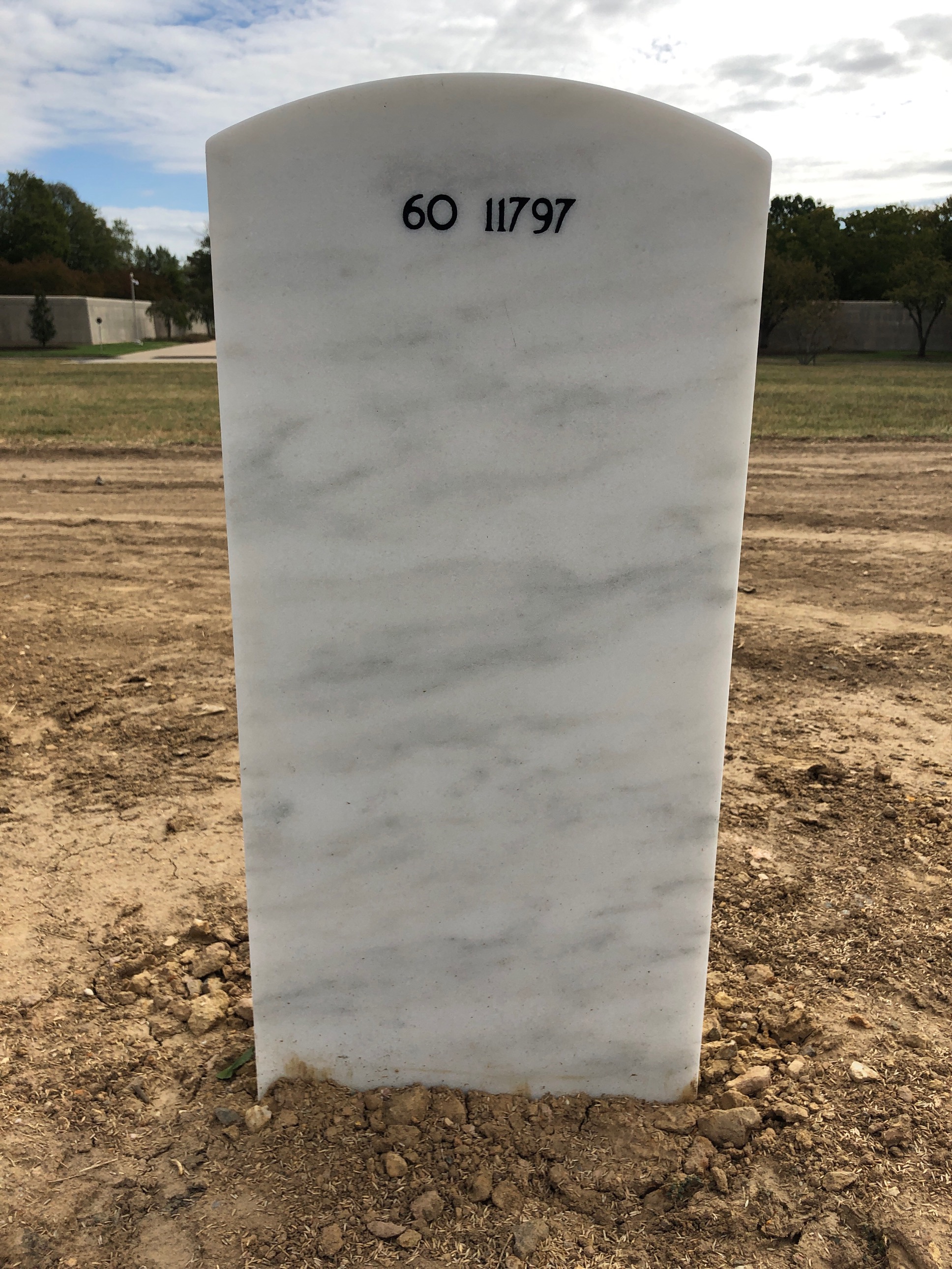Back of headstone — Kevin R Herrmann