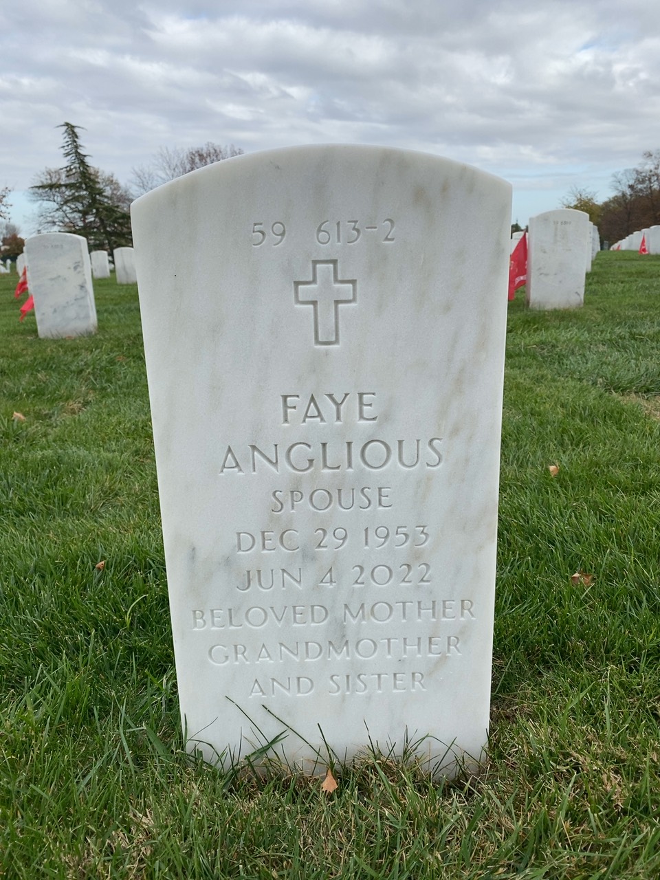 Back of headstone — Alvin Belmer