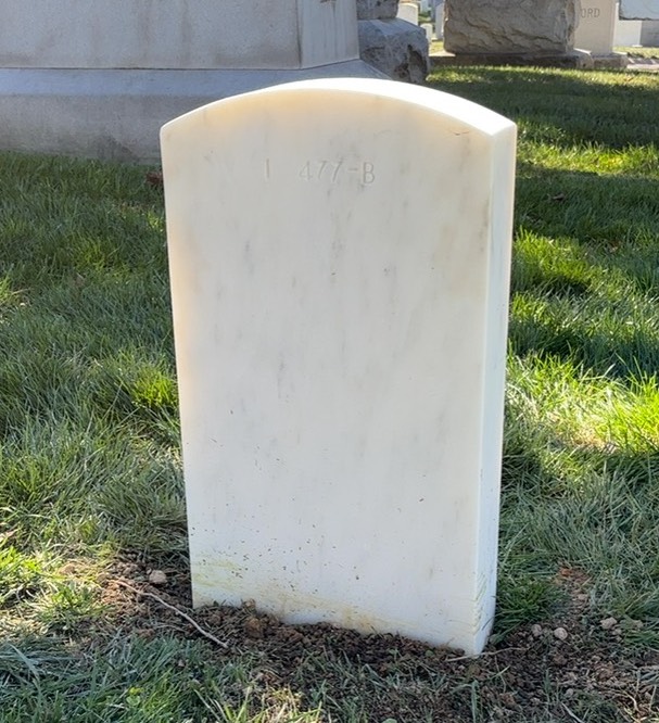 Back of headstone — Rodger M Leasure