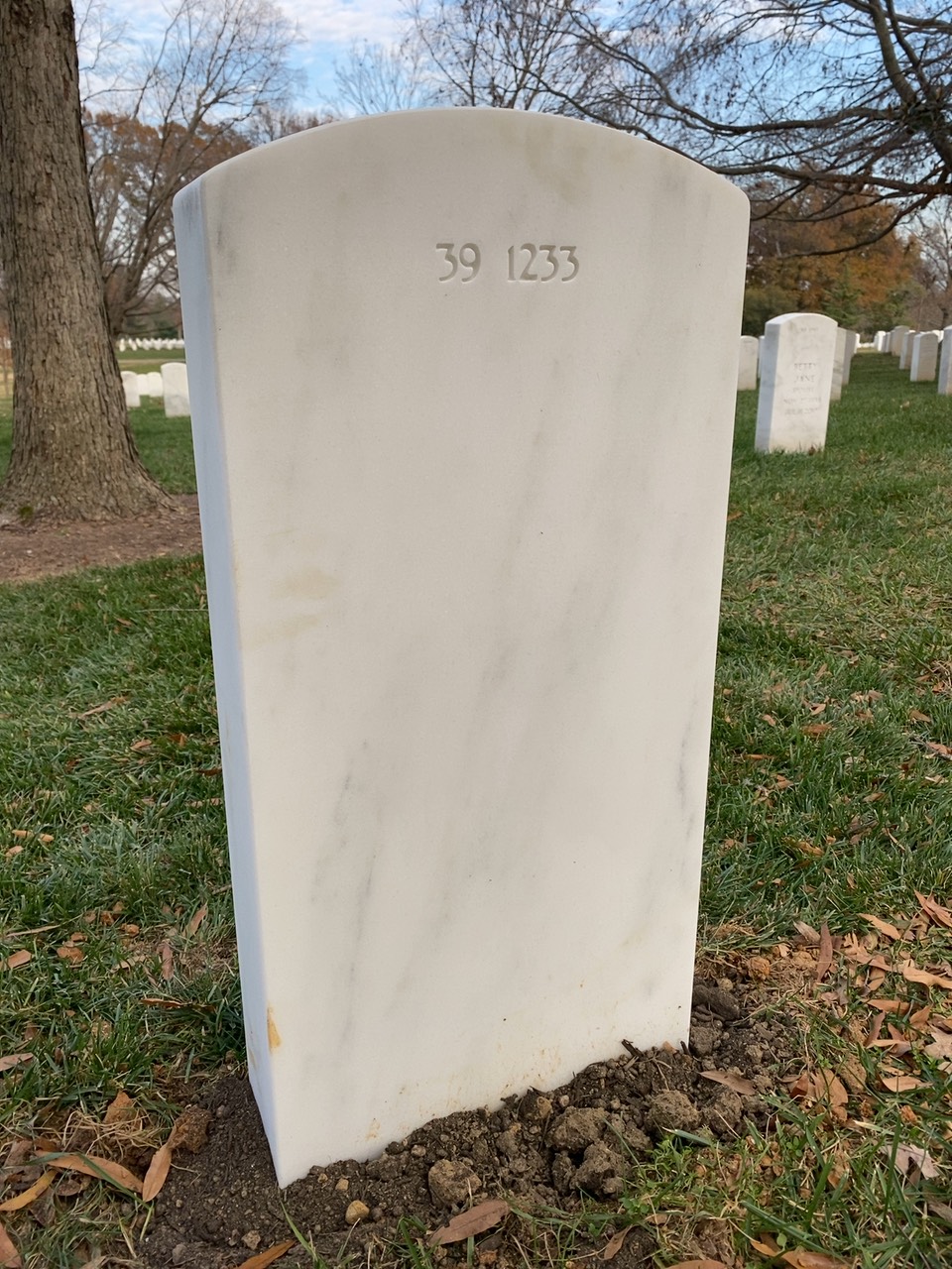 Back of headstone — Ernesto Mitchell