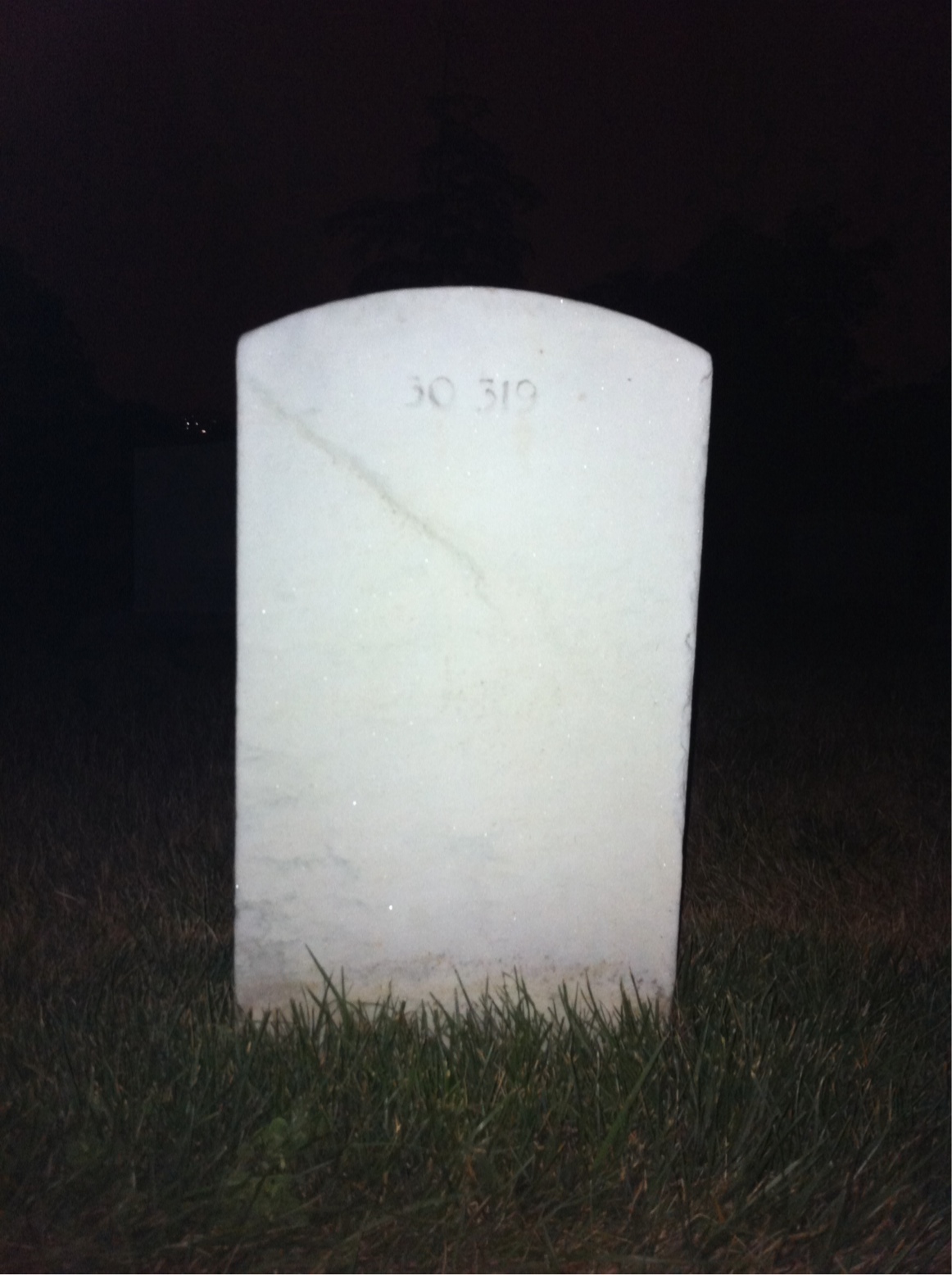 Back of headstone — Wendell Blake