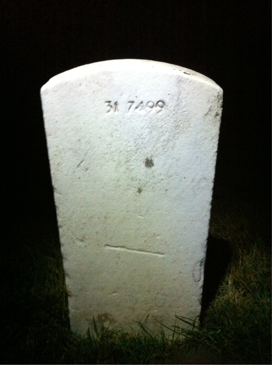 Back of headstone — Charles Moore