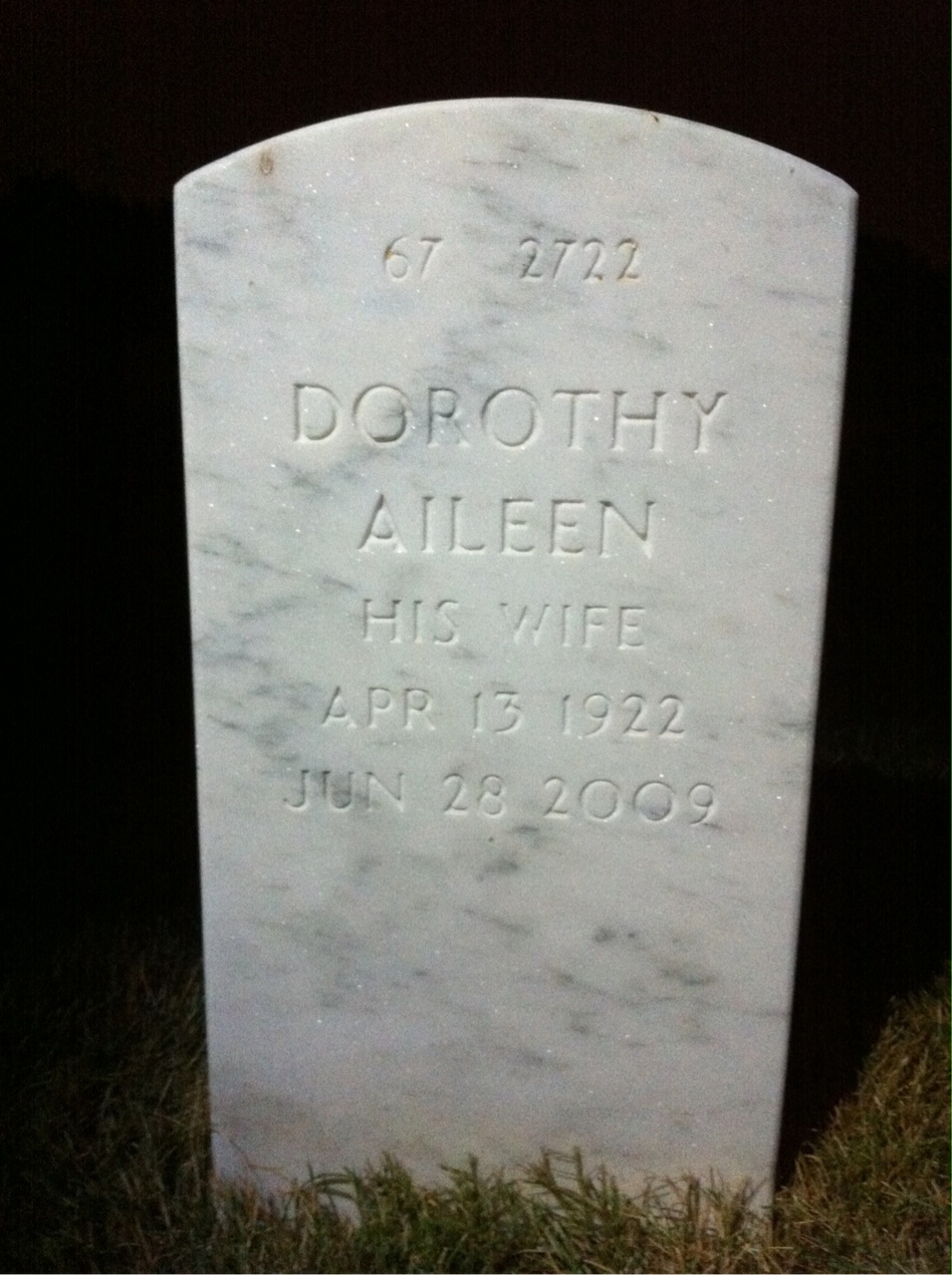 Back of headstone — Lance Estes