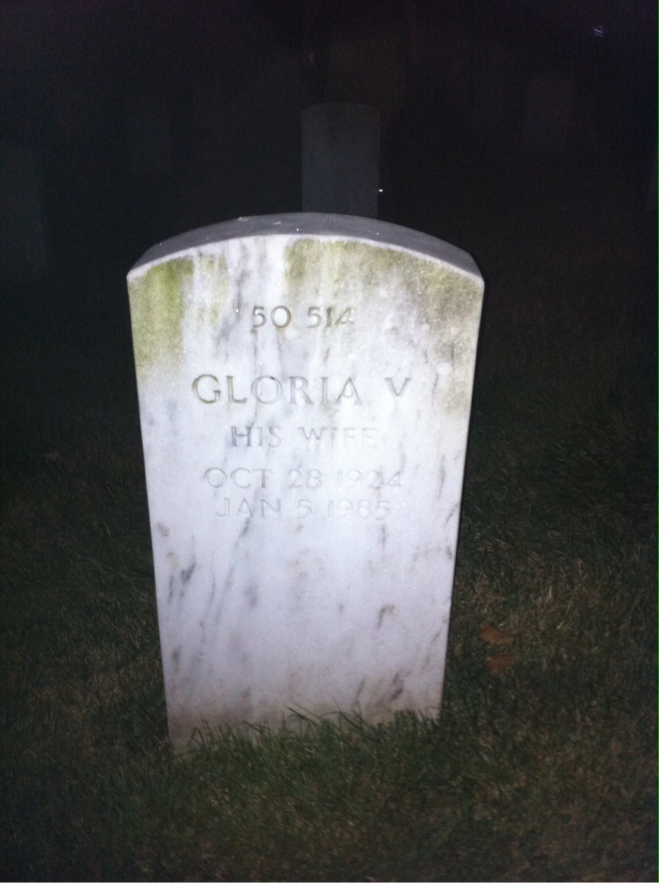 Back of headstone — Charles Moss