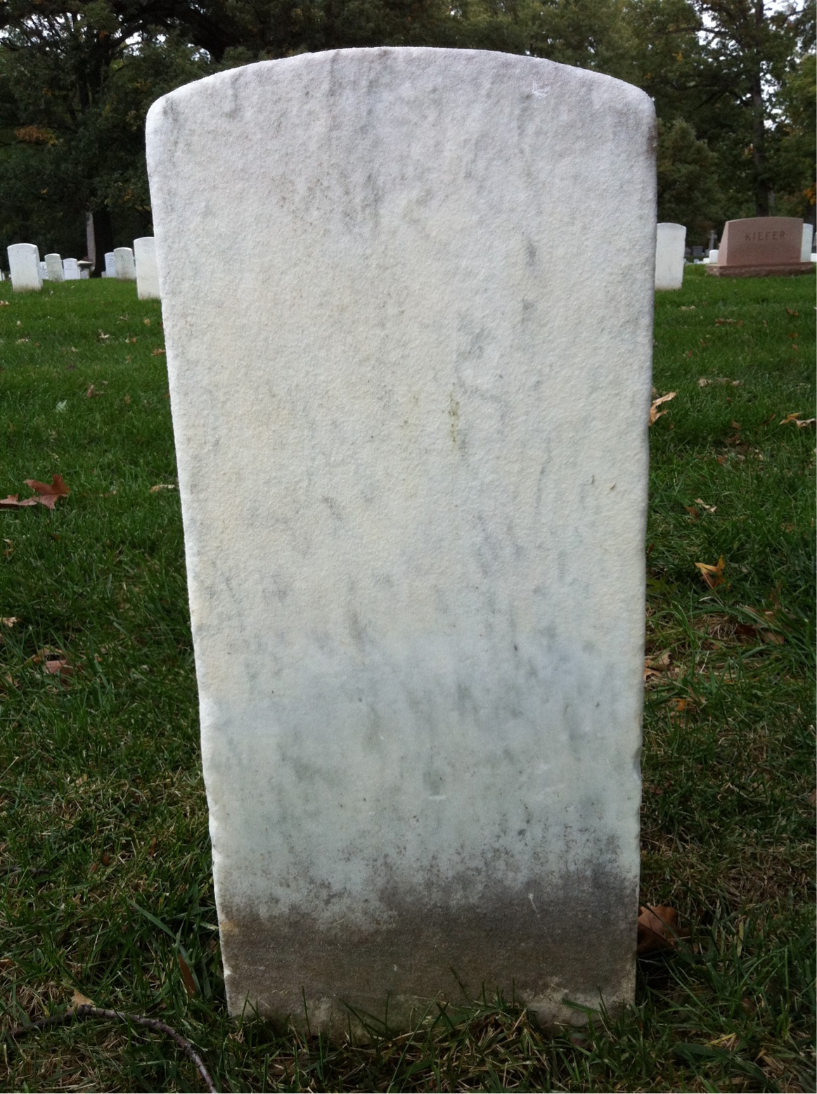 Back of headstone — George Alger