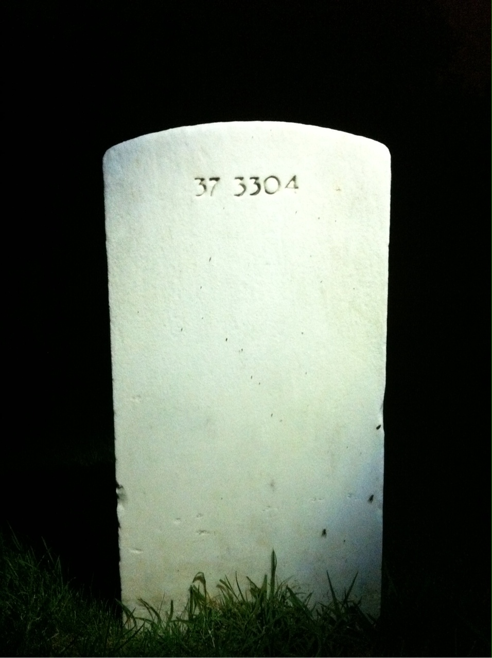 Back of headstone — Vernon Leslie Stauffer