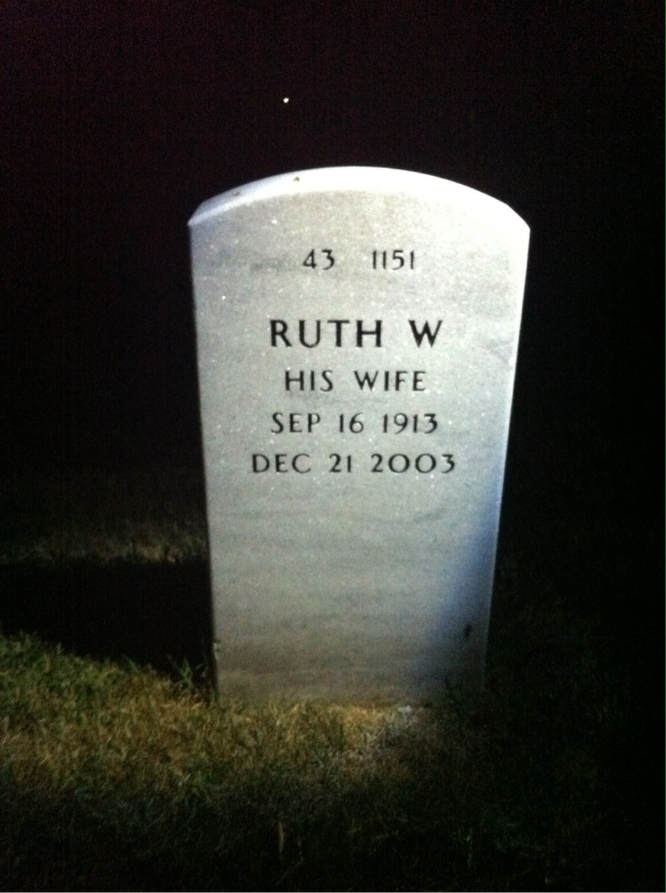 Back of headstone — Paul Hodges