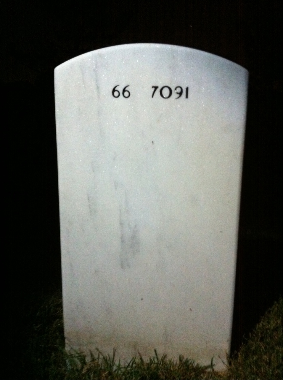 Back of headstone — John Mclain