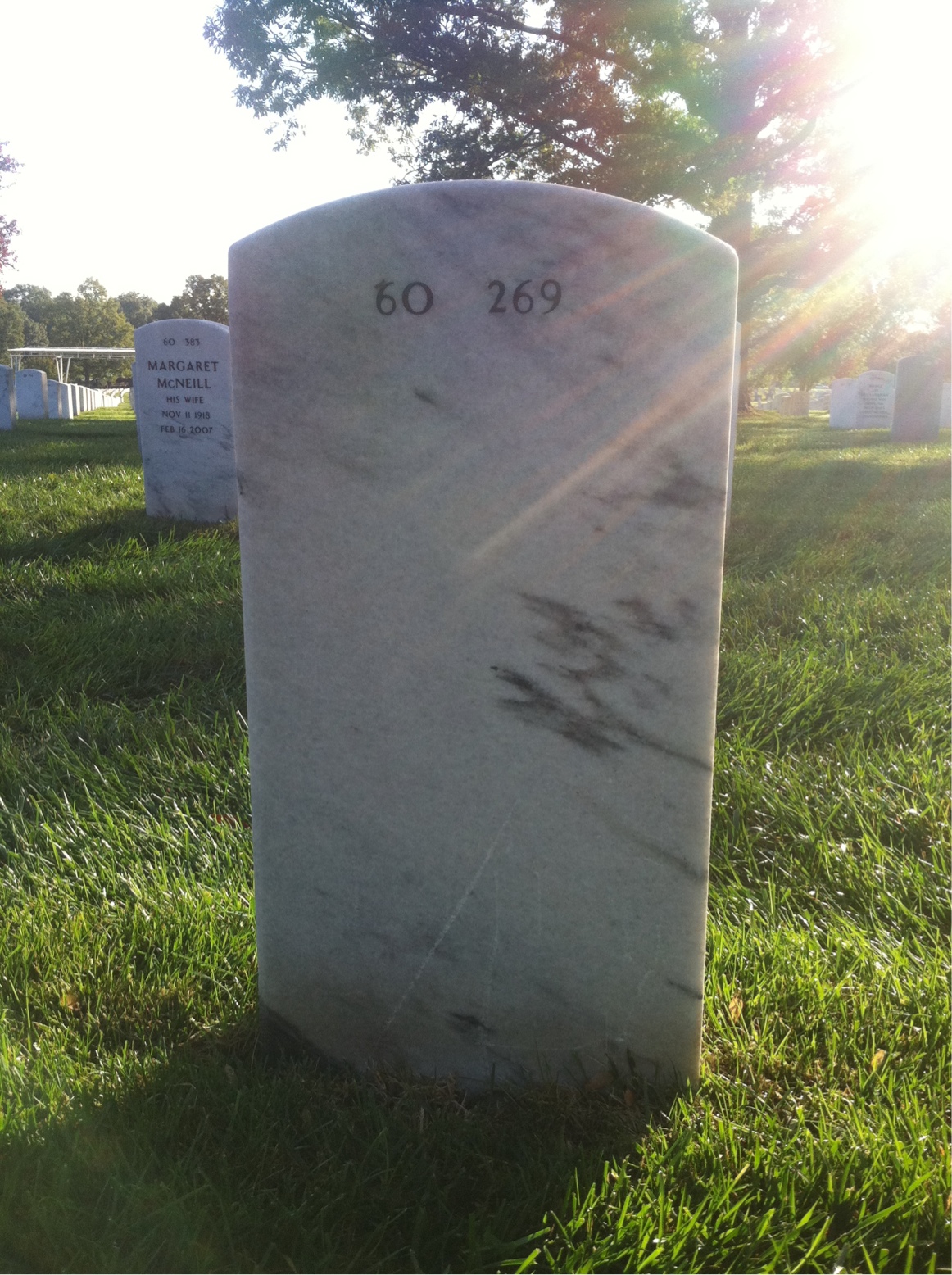Back of headstone — James Chaffin