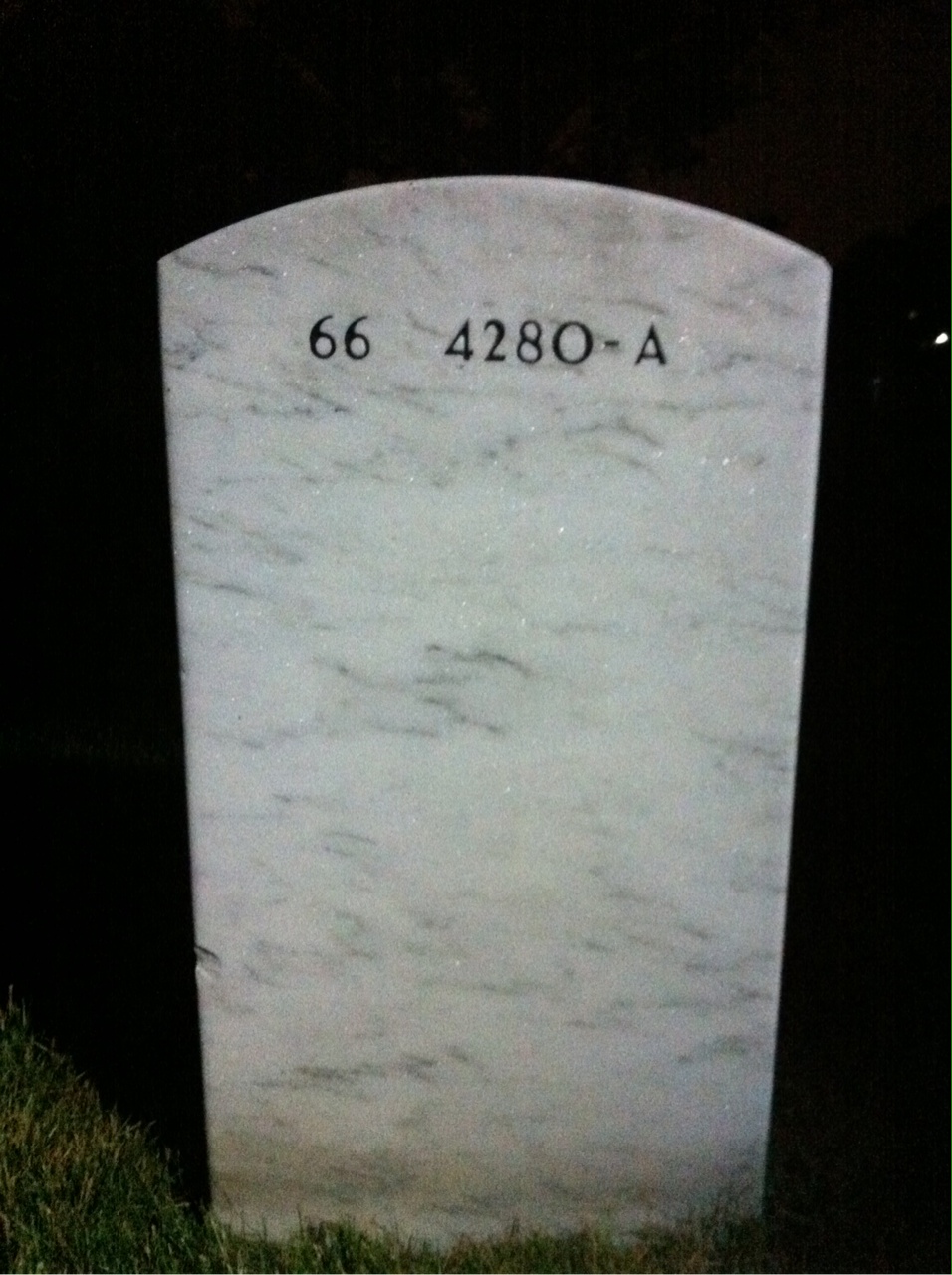 Back of headstone — Warren Hester