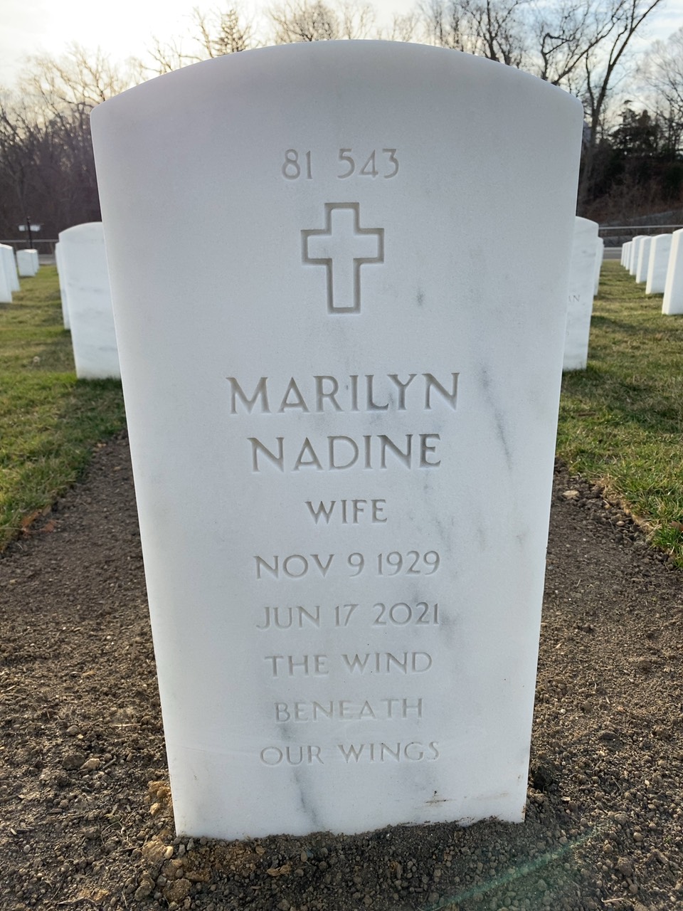 Back of headstone — William Avery Martin