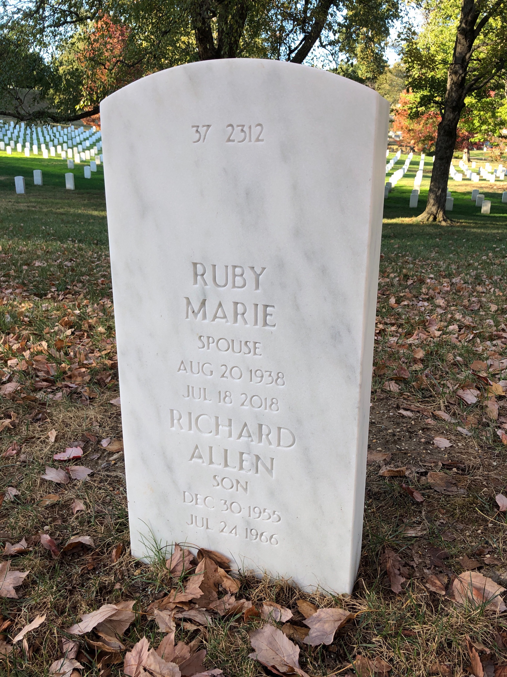 Back of headstone — Ross Plasterer