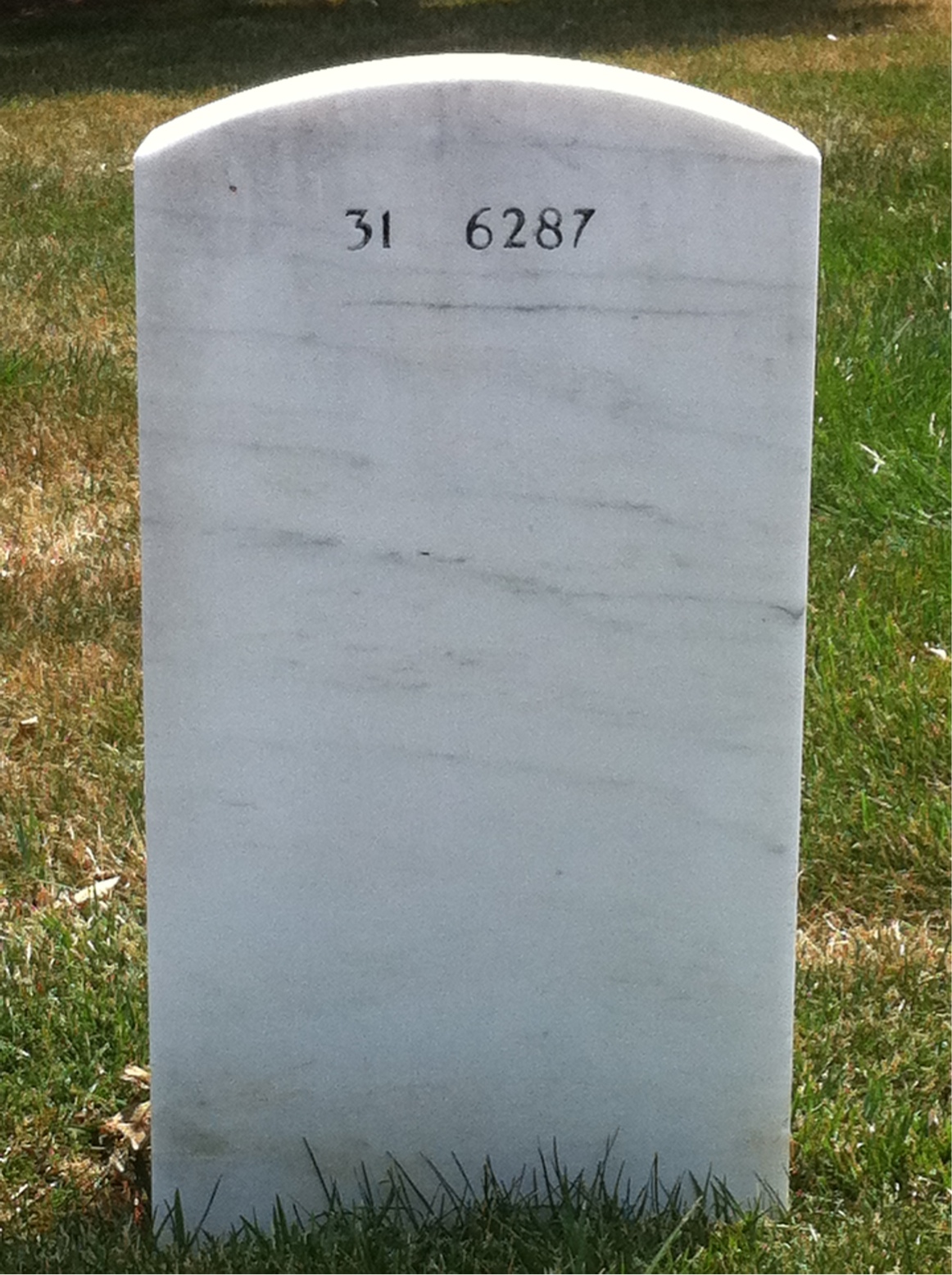 Back of headstone — William Owens