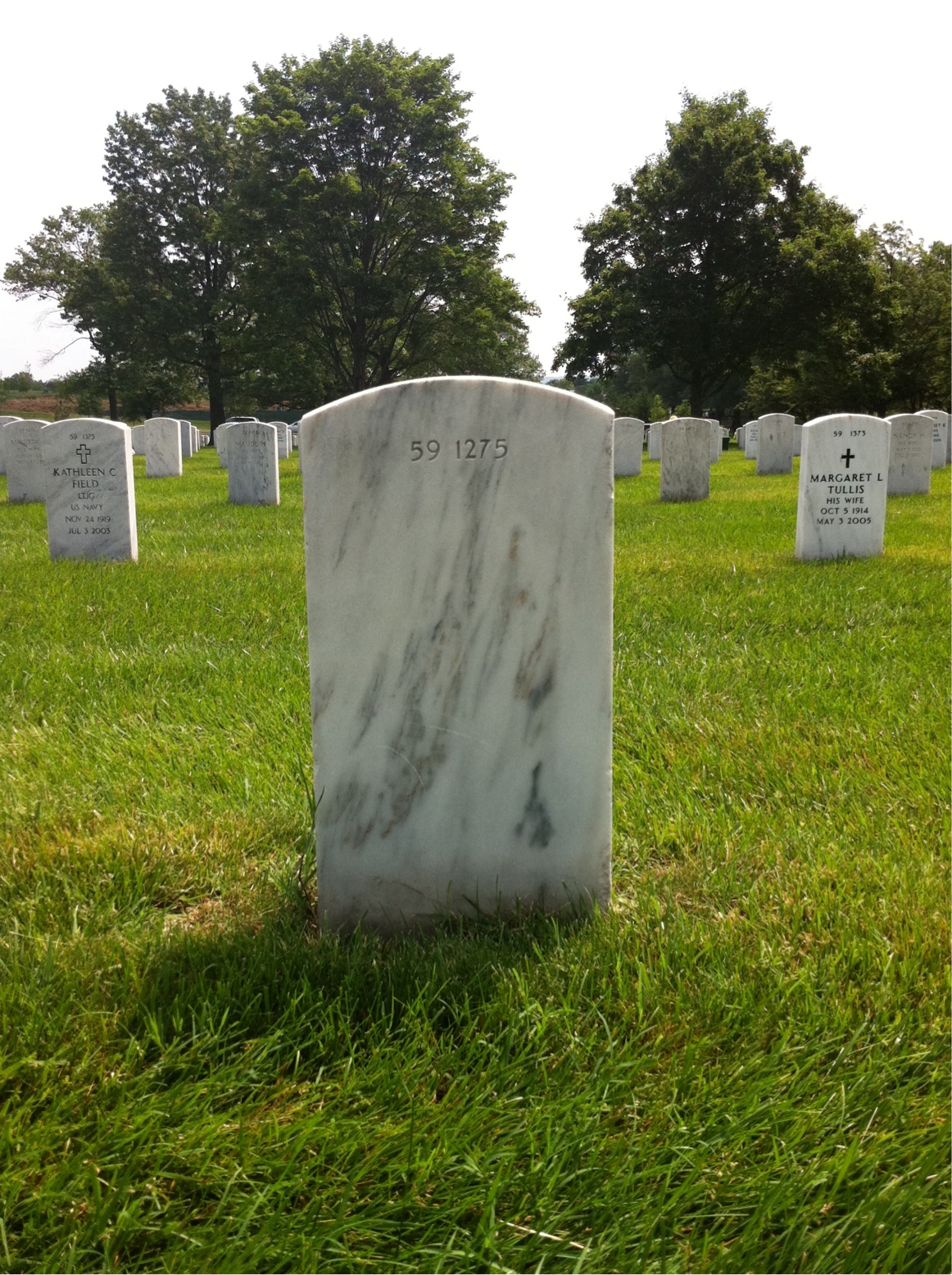 Back of headstone — William Means