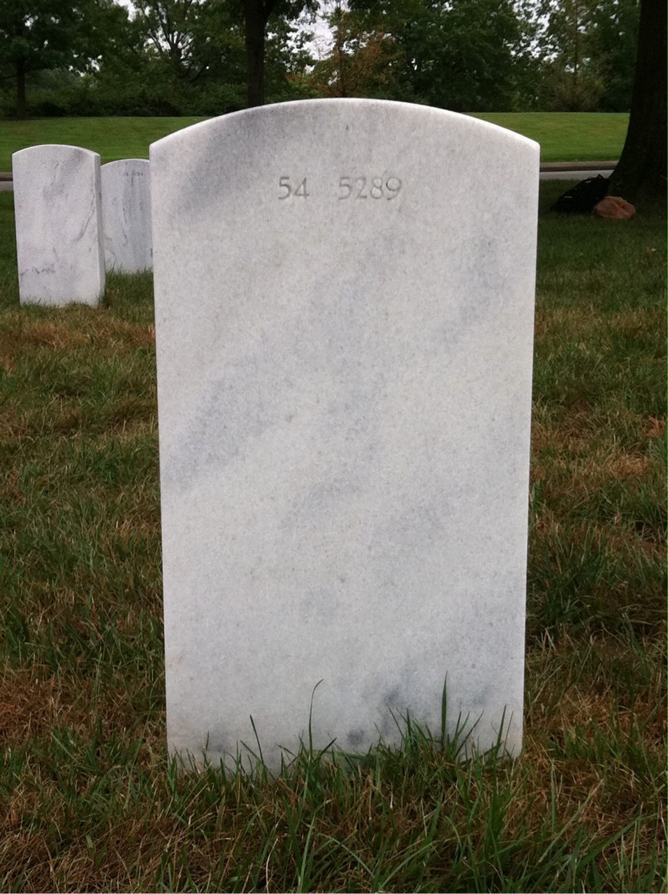 Back of headstone — Carl L Courts