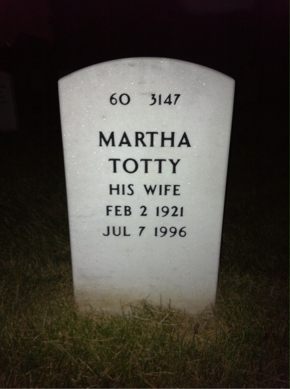 Back of headstone — Arthur Smith