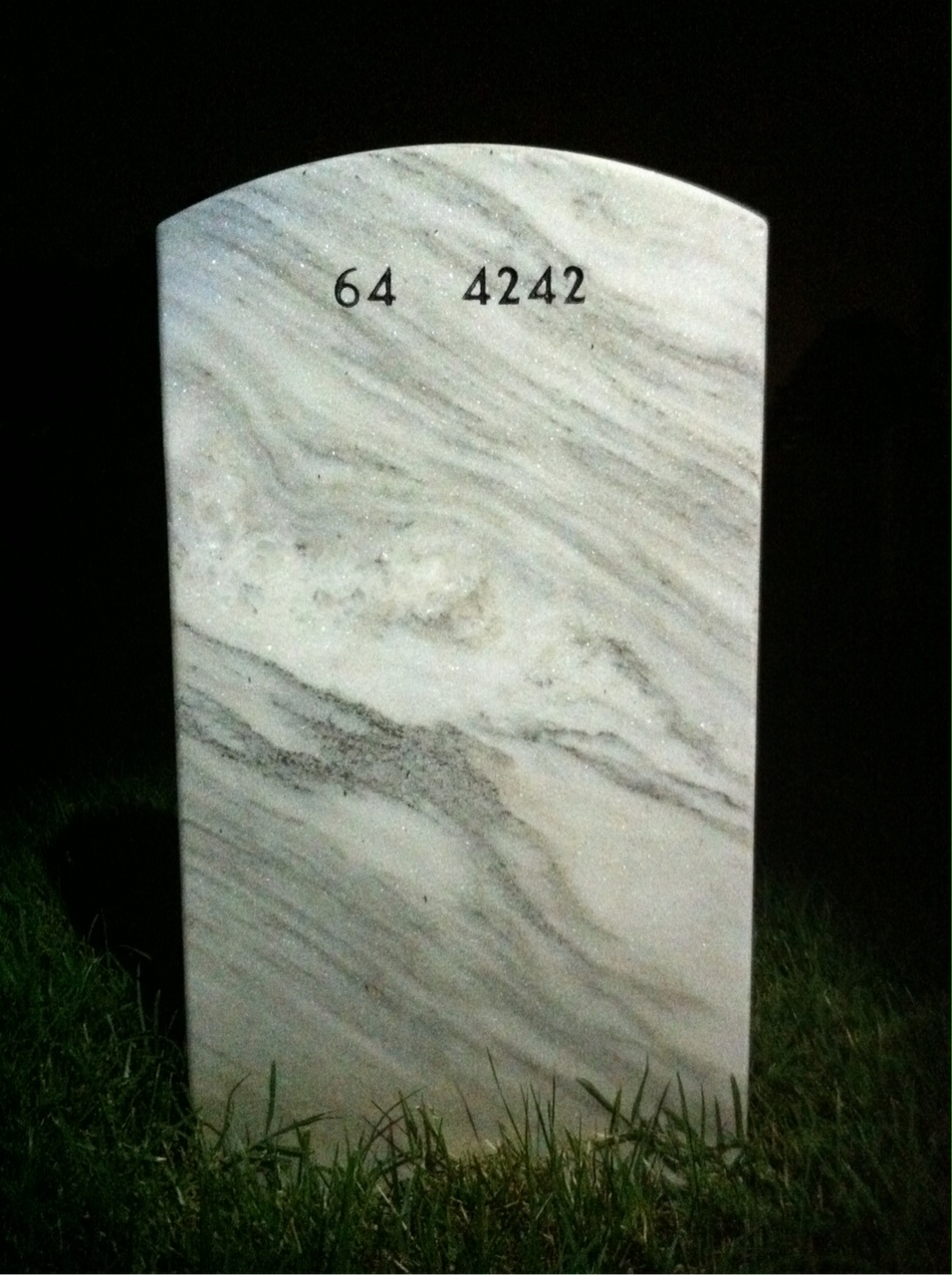 Back of headstone — John Richards